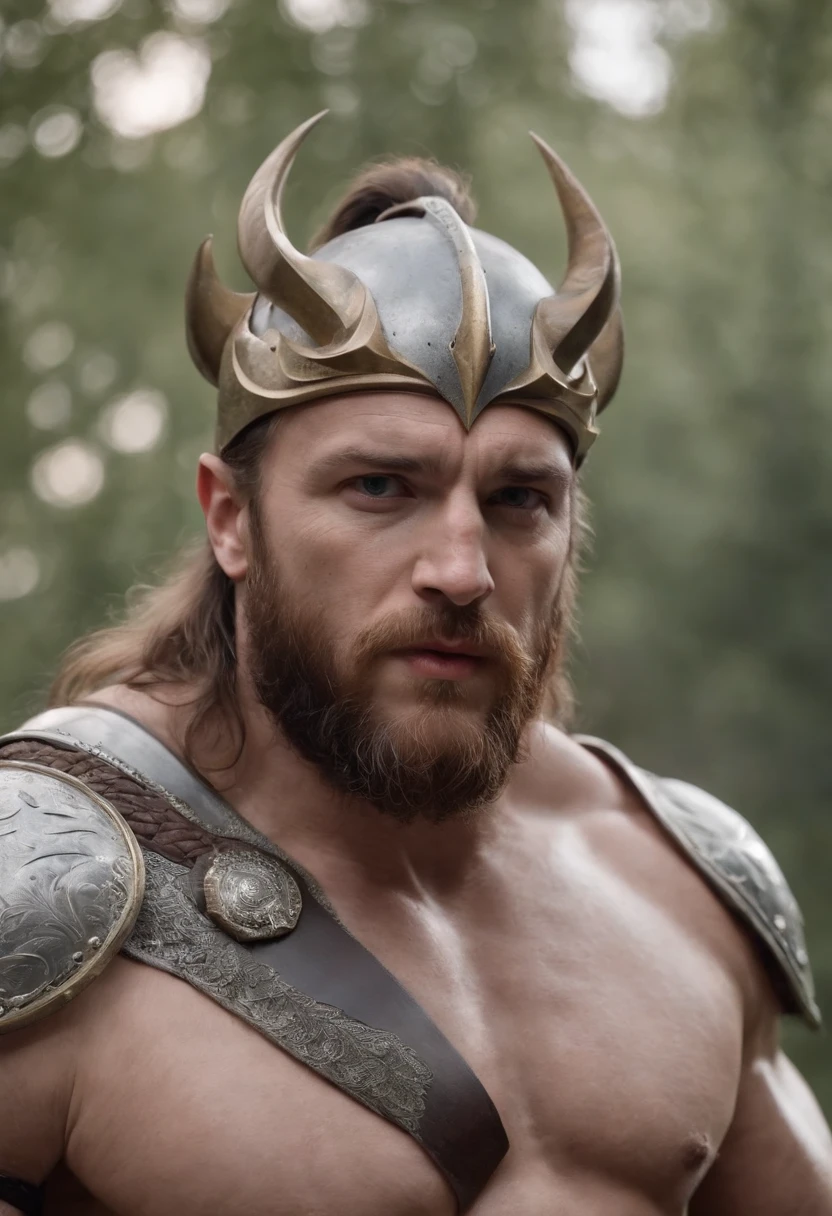 The head of the beast,The human body,strong muscle,Broken fabric,armour,High quality,A high resolution