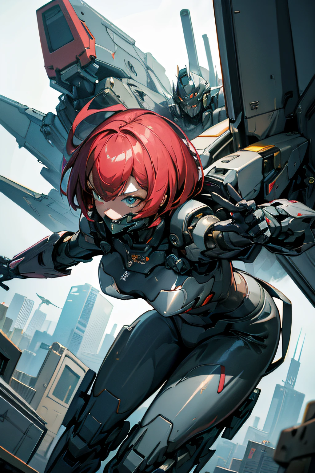 masterpiece, best quality, highly detailed, highres, hdr,
code geass, 1girl, solo, kallen stadtfeld, on stomach, from behind,
cockpit, heads-up display, holographic interface, mecha
blue eyes, large breasts, red hair, short hair,
cowboy shot, intense angle,
mksks style, beautiful background, detailed background, professional lightning, spacecraft interior,