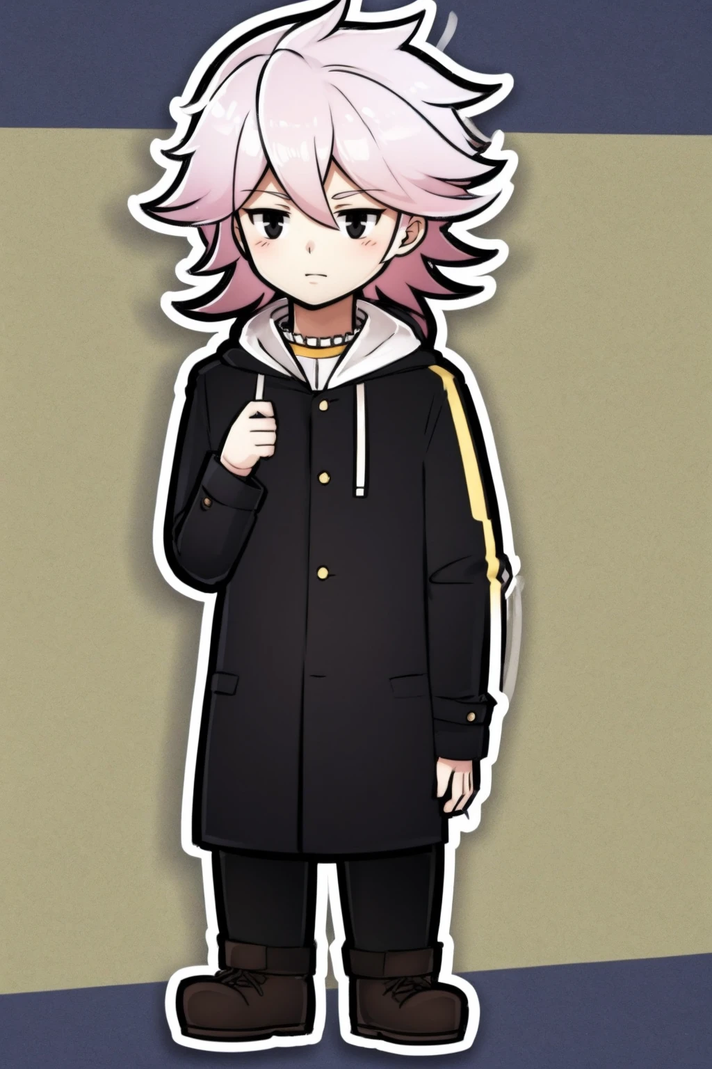 karna fgo-chibi,full body,standing, black eyes,