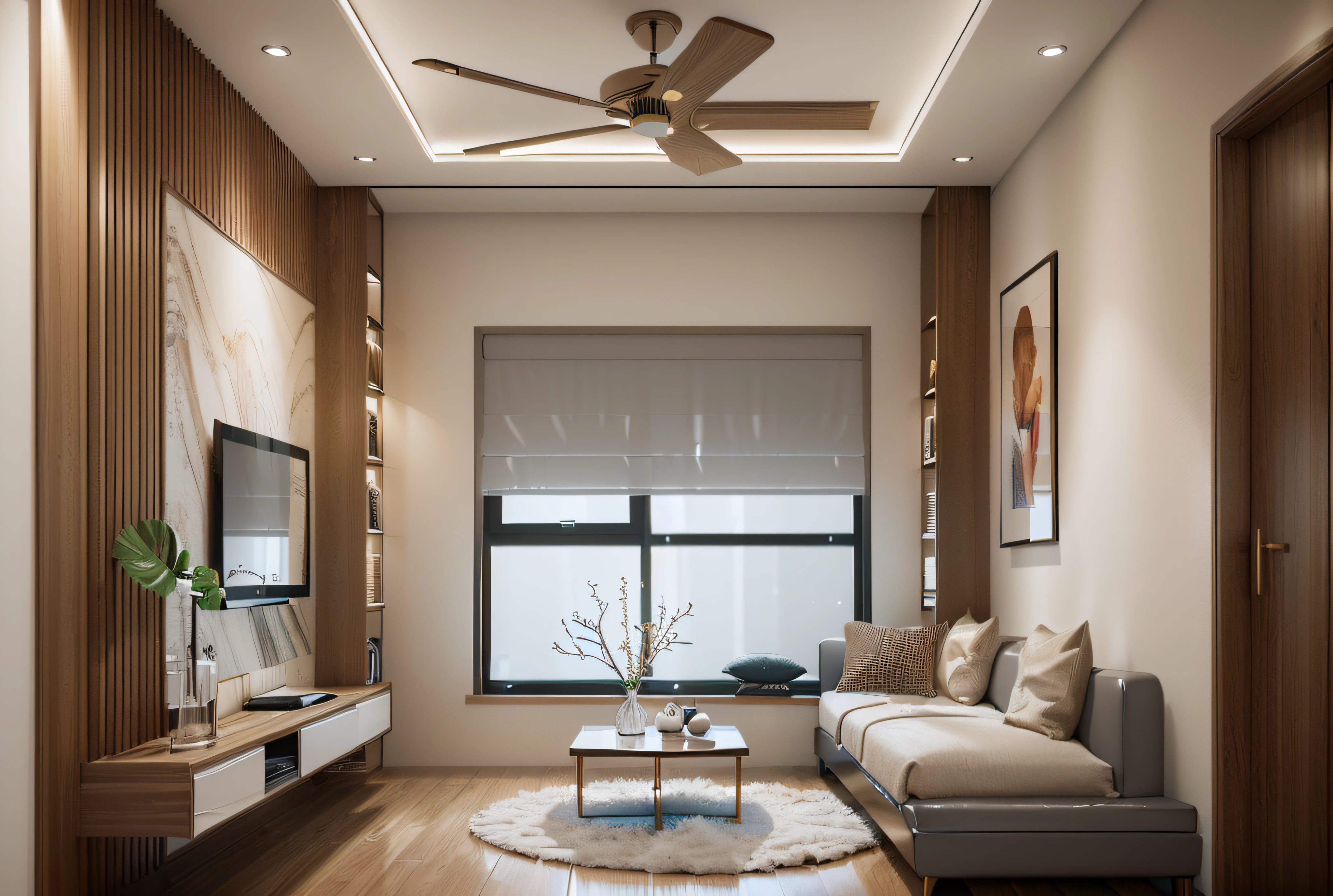((Masterpiece,best quality,8k uhd,dslr,soft lighting,high quality,hyper detail,film grain, Fujifilm XT3, UE 5 render 8k, super high resolution, supper detail:1.2,droste effect photography, macro photography, night light, cinematic lighting, interior design, glossy flooR)), livingroom