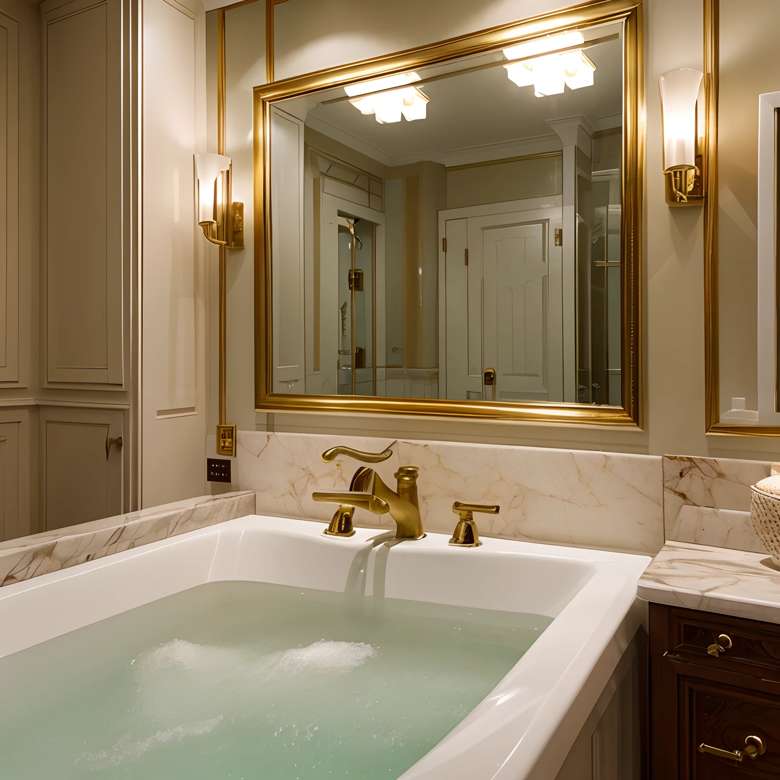 ((Best Quality)), (Ultra-detailed), Clean room、Luxury hotels、bath room