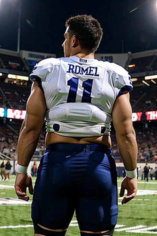 An entire fat bellied college football team