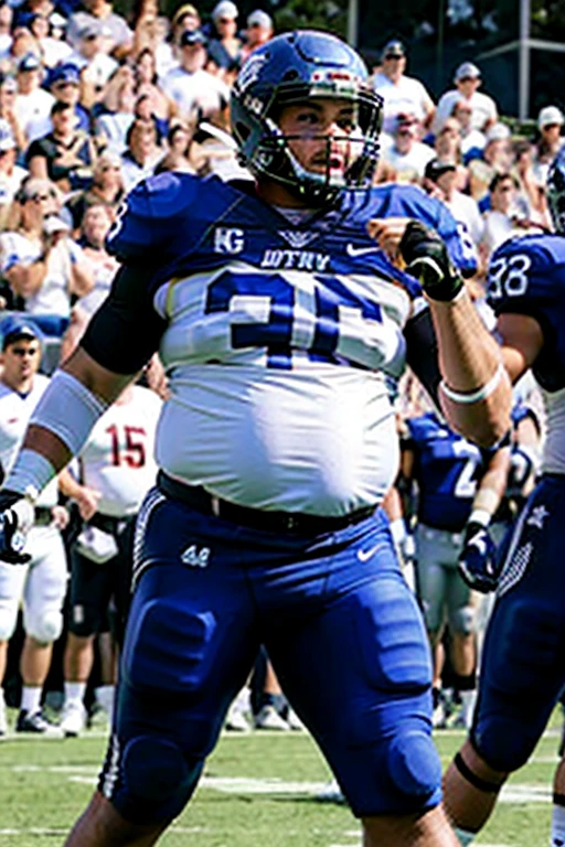 An entire fat bellied college football team