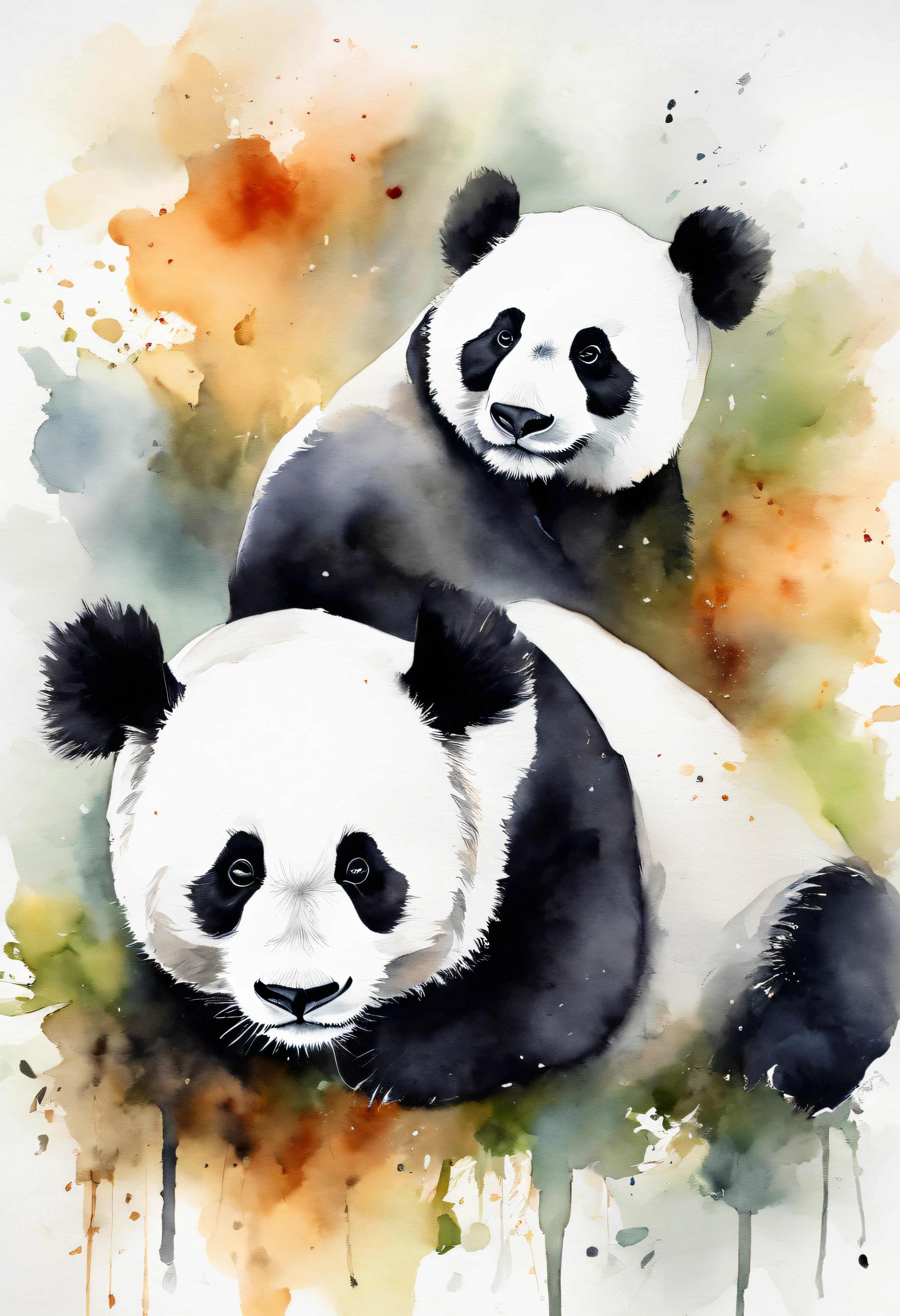 white backgrounid,Create a panda,The panda's morphology takes on the letter M