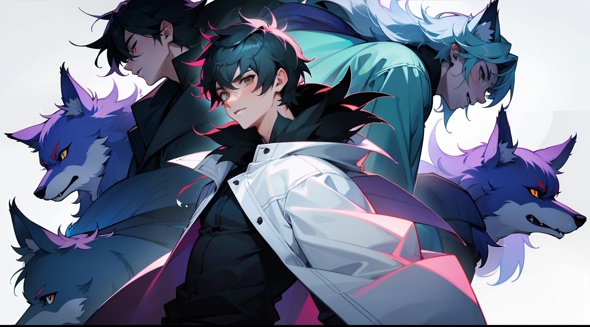 A wolf boy with multiple personalities of about