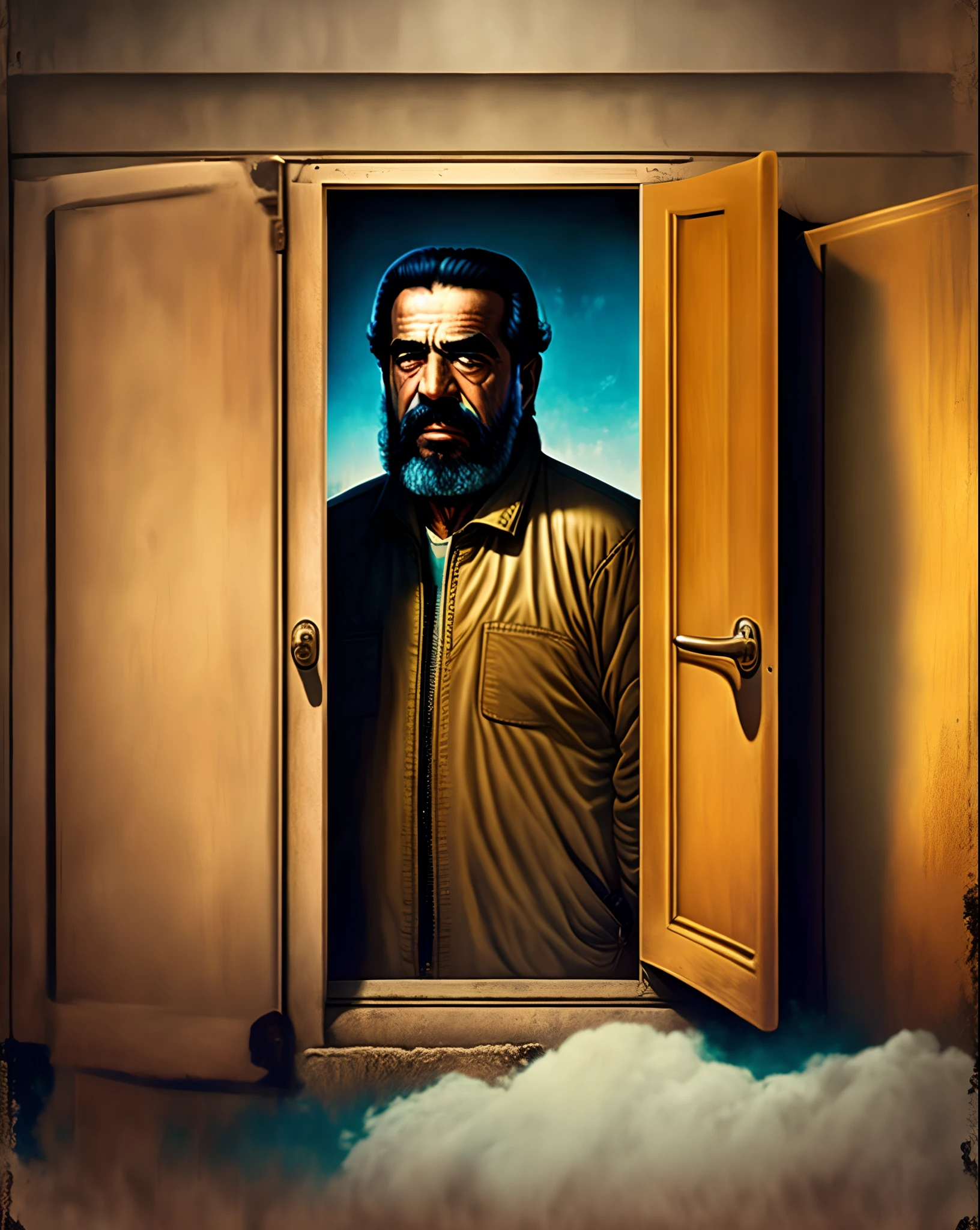 Saddam Hussein in hiding spot Disney movie poster