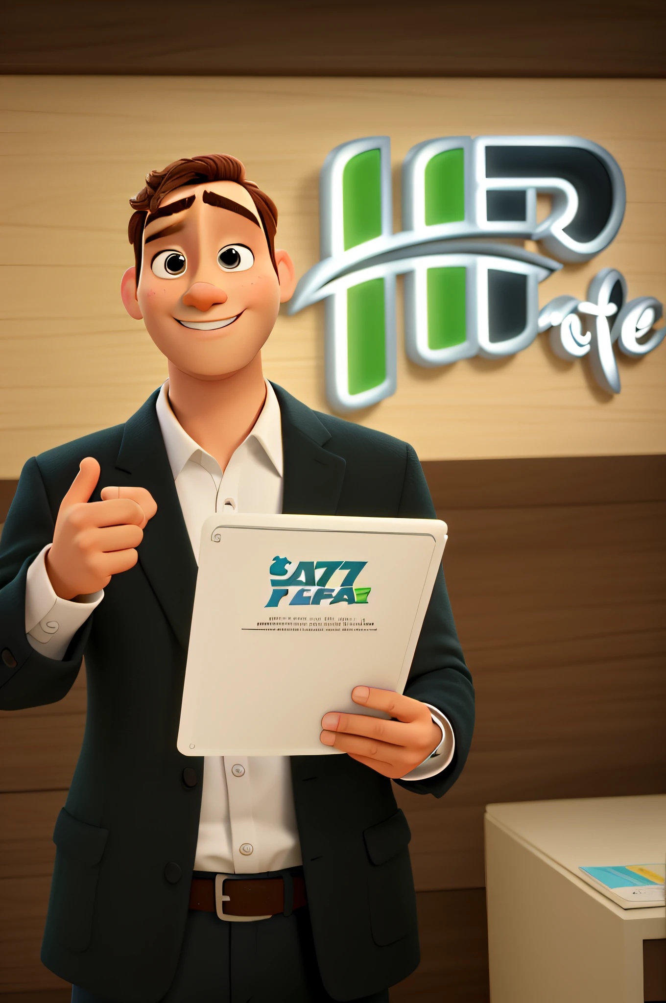 Um homem estilo disney pixar, alta qualidade, melhor qualidade.