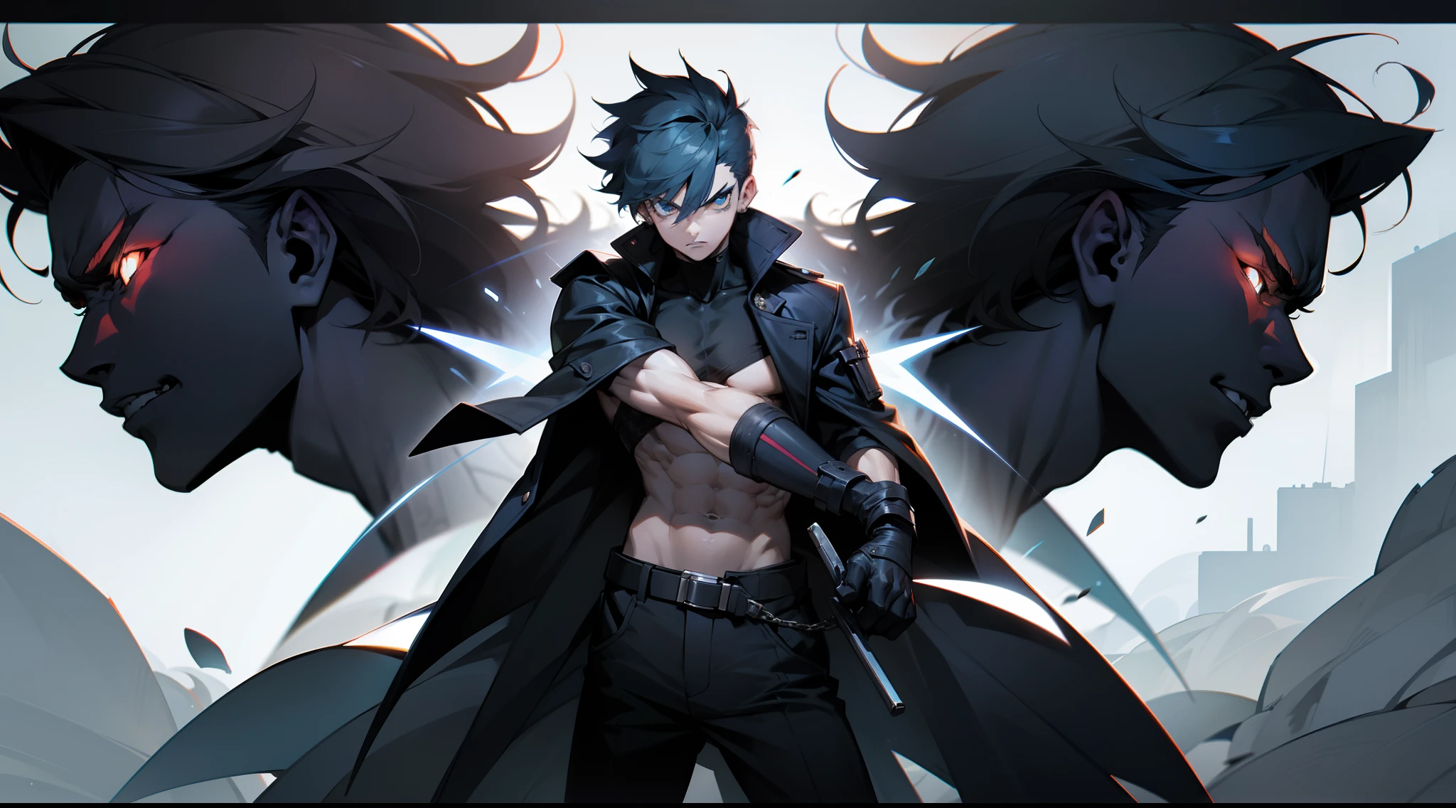 A badass overpowered boy with multiple personalities of about 17 years old