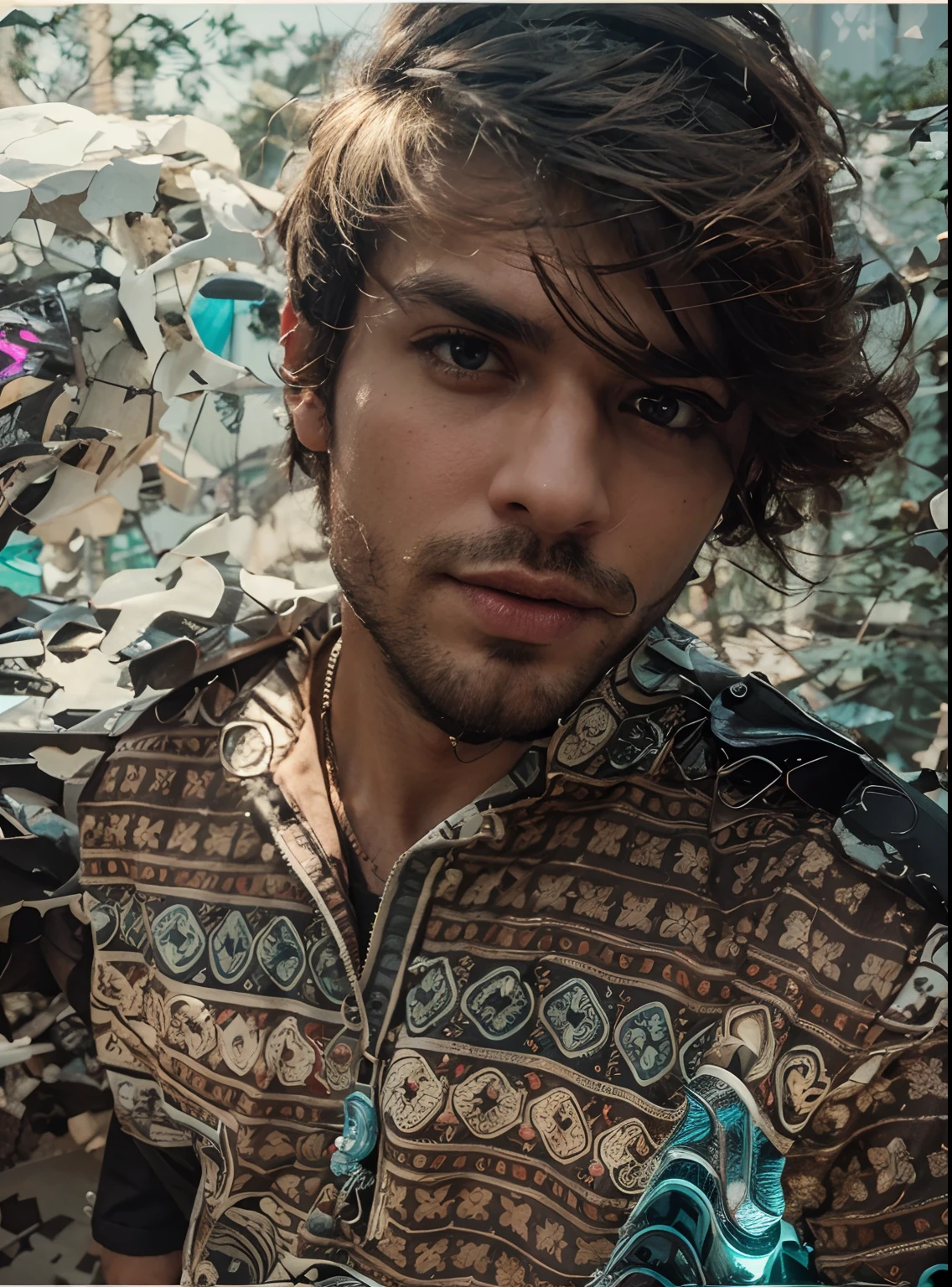 Change background cyberpunk handsome boy realistc face. 8k ultra HD realstc