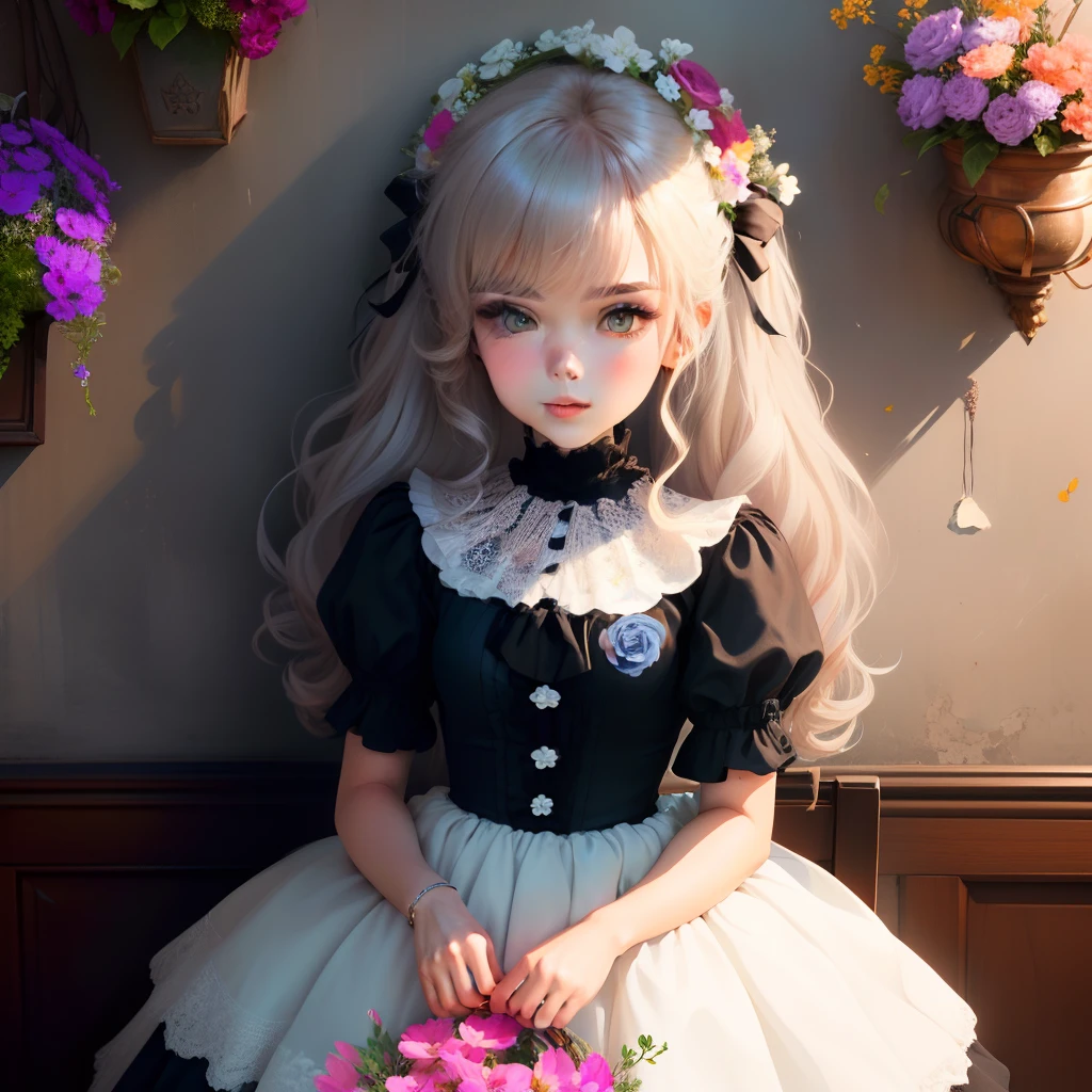 Make me a pichure with flowers in the corner with the name los_24ramos with hexagon in the middle