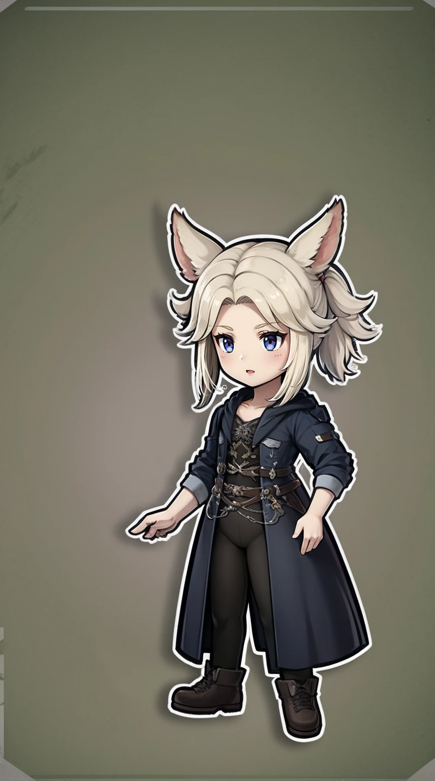 chibi,full body,standing,Hydaelyn Final Fantasy XIV by Kangaxx