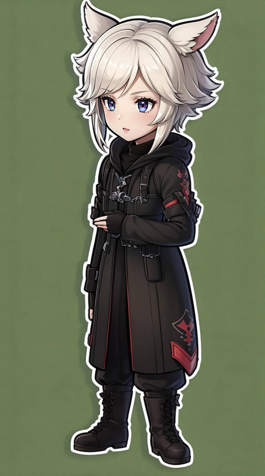 chibi,full body,standing,Hydaelyn Final Fantasy XIV by Kangaxx