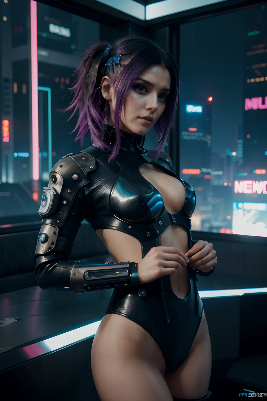 futuristic woman in a futuristic suit with a futuristic hair style, dreamy cyberpunk girl, cyberpunk beautiful girl, cyberpunk woman, the cyberpunk girl portrait, cyberpunk futuristic neo, cyberpunk themed art, cyberpunk girl, beautiful cyberpunk woman mod...