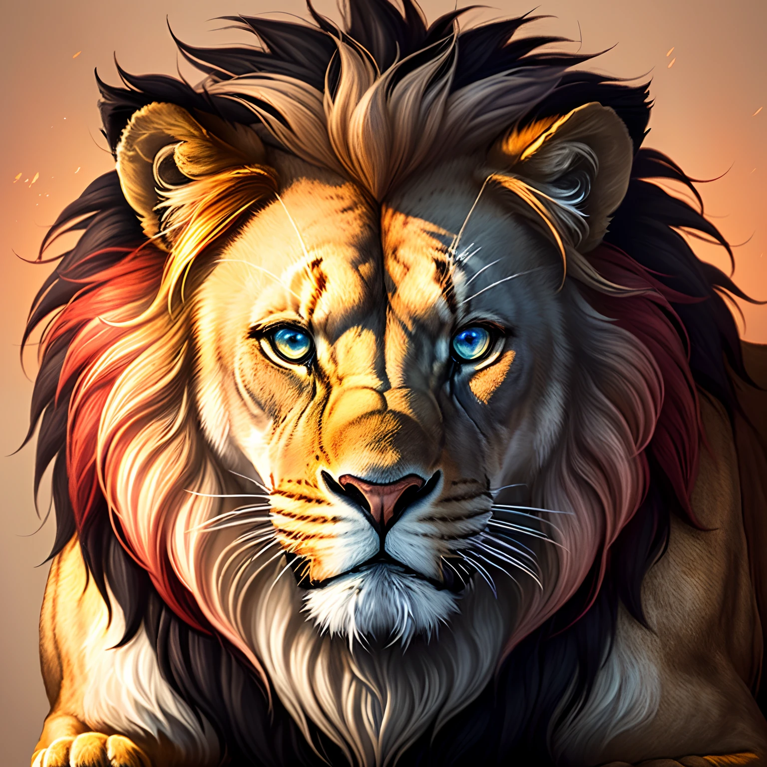 Lion red