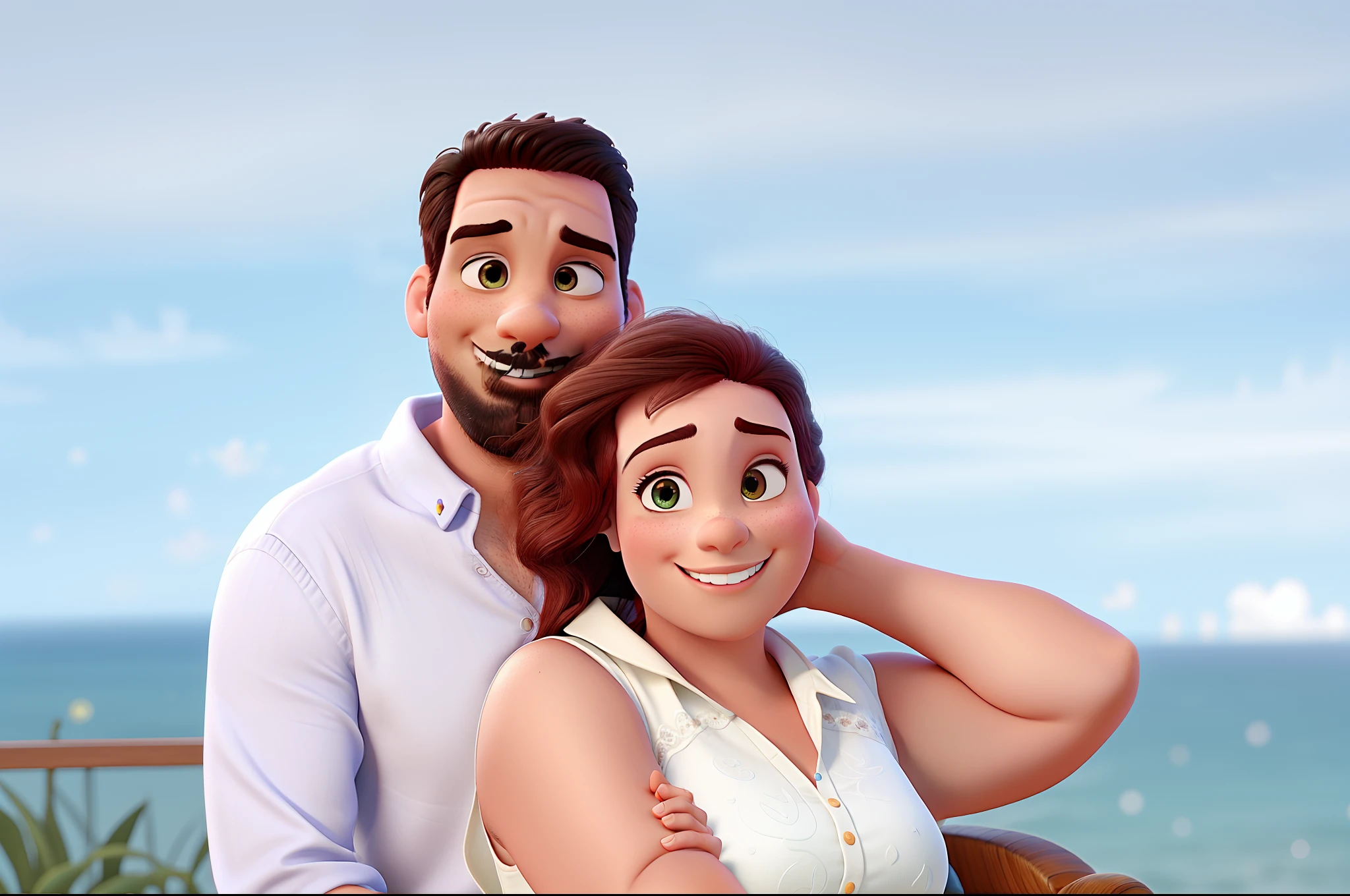 romantic couple, igual aos filmes Disney Pixar