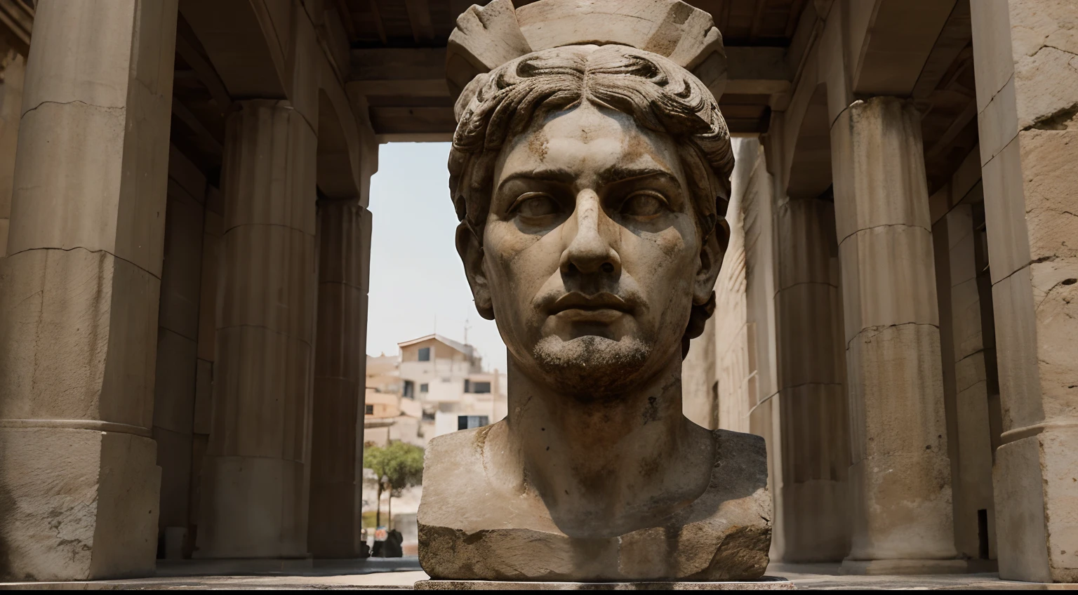 Arafed statue of a man with a crown on his head - SeaArt AI