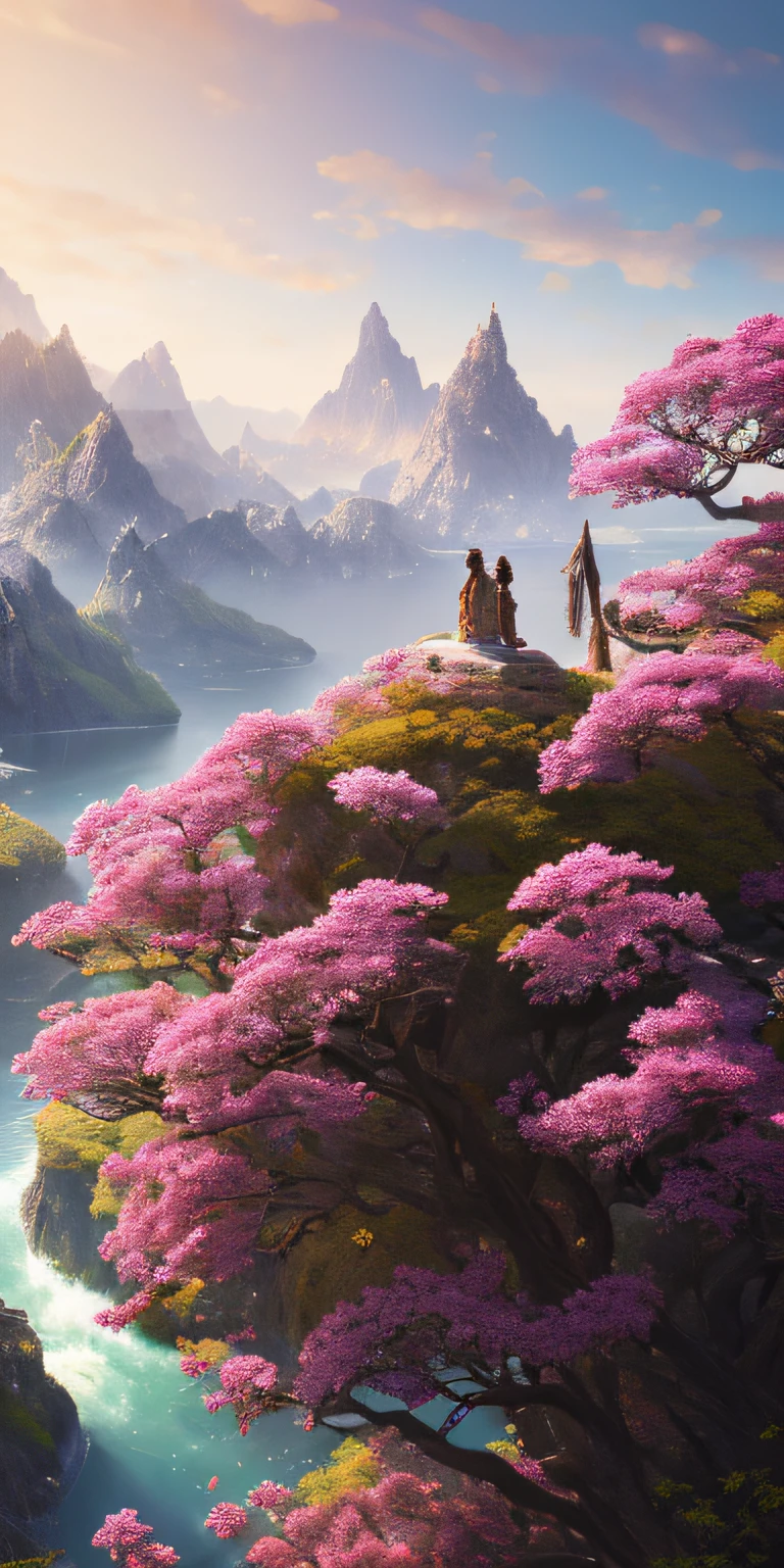 masterpiece, best quality, high quality, extremely detailed CG unity 8k wallpaper, scenery, outdoors,flower, cloud, day, no humans, mountain, landscape, water, tree, snowing, waterfall, cliff, nature, lake, river, snowflakes,award winning photography, Bokeh, Depth of Field, HDR, bloom, Chromatic Aberration ,Photorealistic,extremely detailed, trending on artstation, trending on CGsociety, Intricate, High Detail, dramatic, art by midjourney