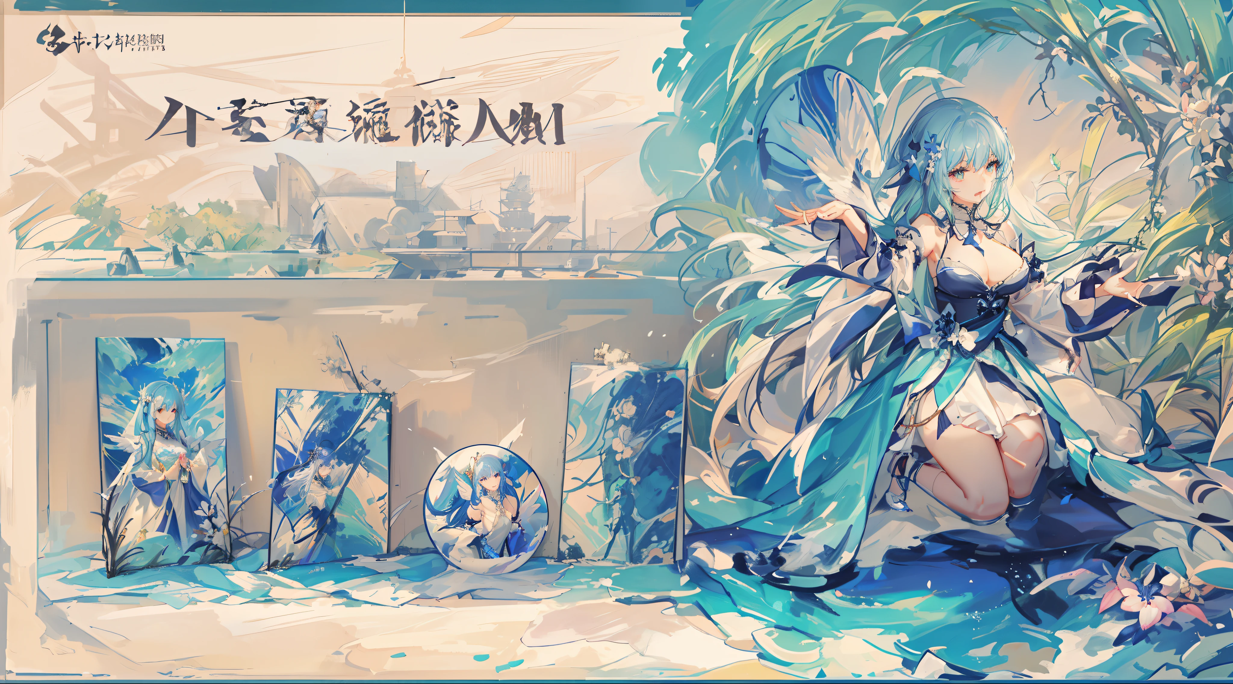 Anime - style picture of a woman in a white dress with wings, ! Dream Artgerm, author:CHEN Chun, Detailed fanart, !dream concept art, Ruan Jia and Artgerm, Chiba Yuda, ahegao, angel themed, ethereal and mecha theme, Artistic cover, Middle Metaverse