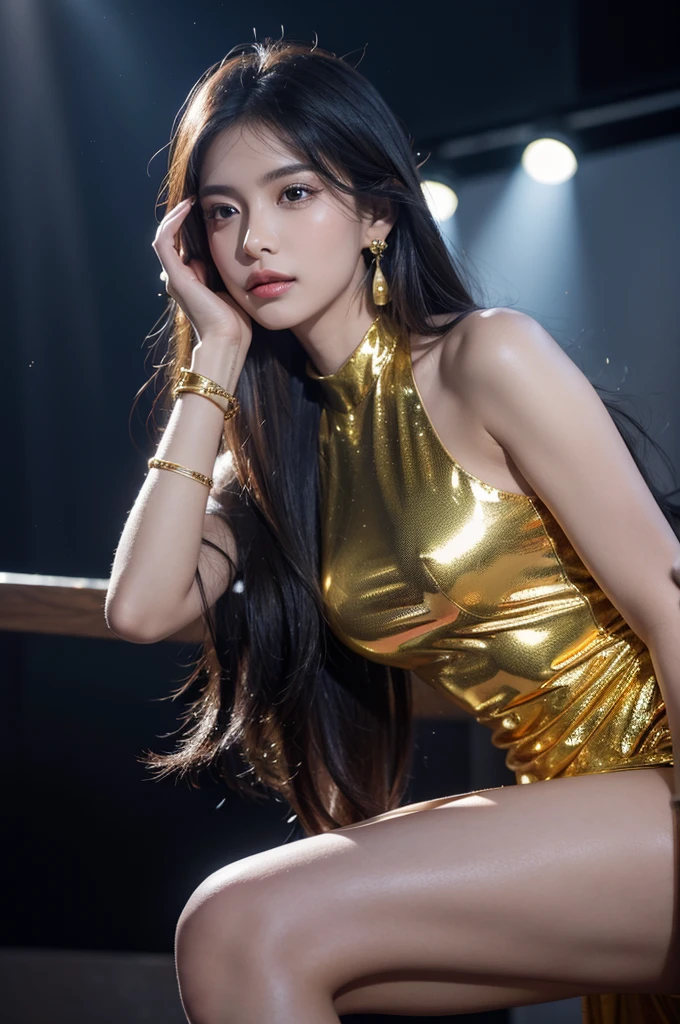 PerfectNwsjMajic, (Masterpiece, Top Quality, Best Quality, Official Art, Beauty and Aesthetics: 1.2), (1 Girl), Extreme Detail, Colorful, Supreme Detail, Official Art, Unity 8k Wallpaper, Ultra Detailed, Beautiful and Aesthetic, Beautiful, Masterpiece, Best Quality, (Zentangle, Mandala, Tangle, Tangled, Entangle), Holy Light, Gold Leaf, Gold Foil Art, Glitter Drawing, Thigh
