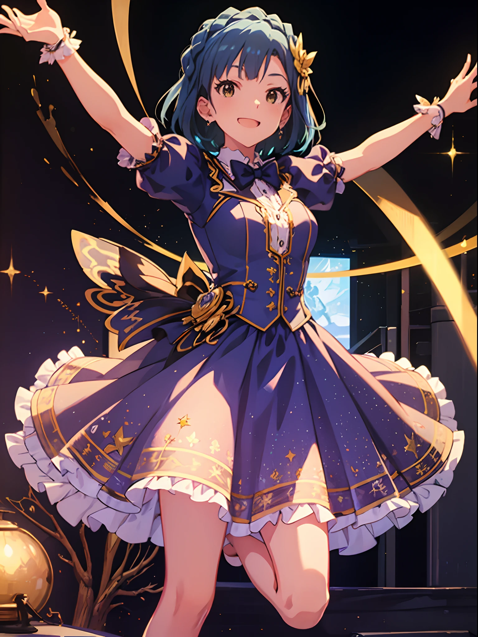 Cute girl　Sparkling　Shake it　front　