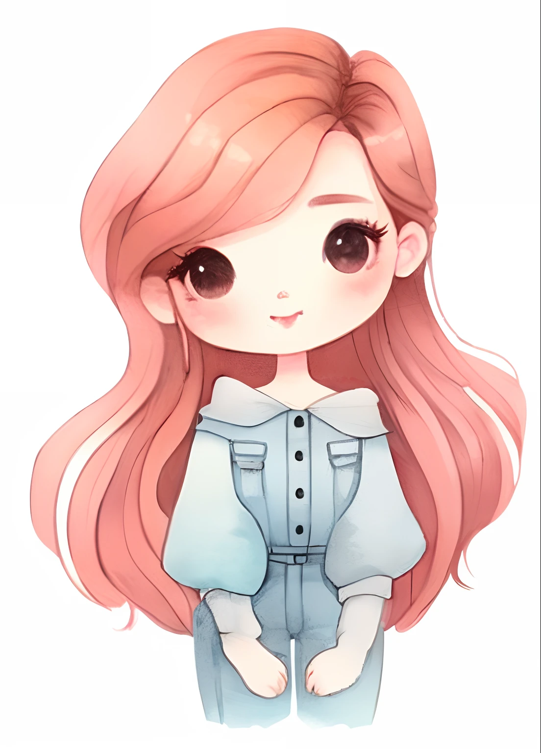 um desenho de uma com cabelo rosa longo e uma camisa azul, estilo de arte bonito, meninai bonito, desenho animado bonito, cartunesco bonito, menina chibilo bonito dos desenhos animados, arte digital bonito, Ruan Vtuber Fofo, menina anime bonitenho bonito, arte fofa, estilo anime bonito, anime bonito, Estilo de desenho bonito, kawaii chibi |, personagem bonito dos desenhos animados