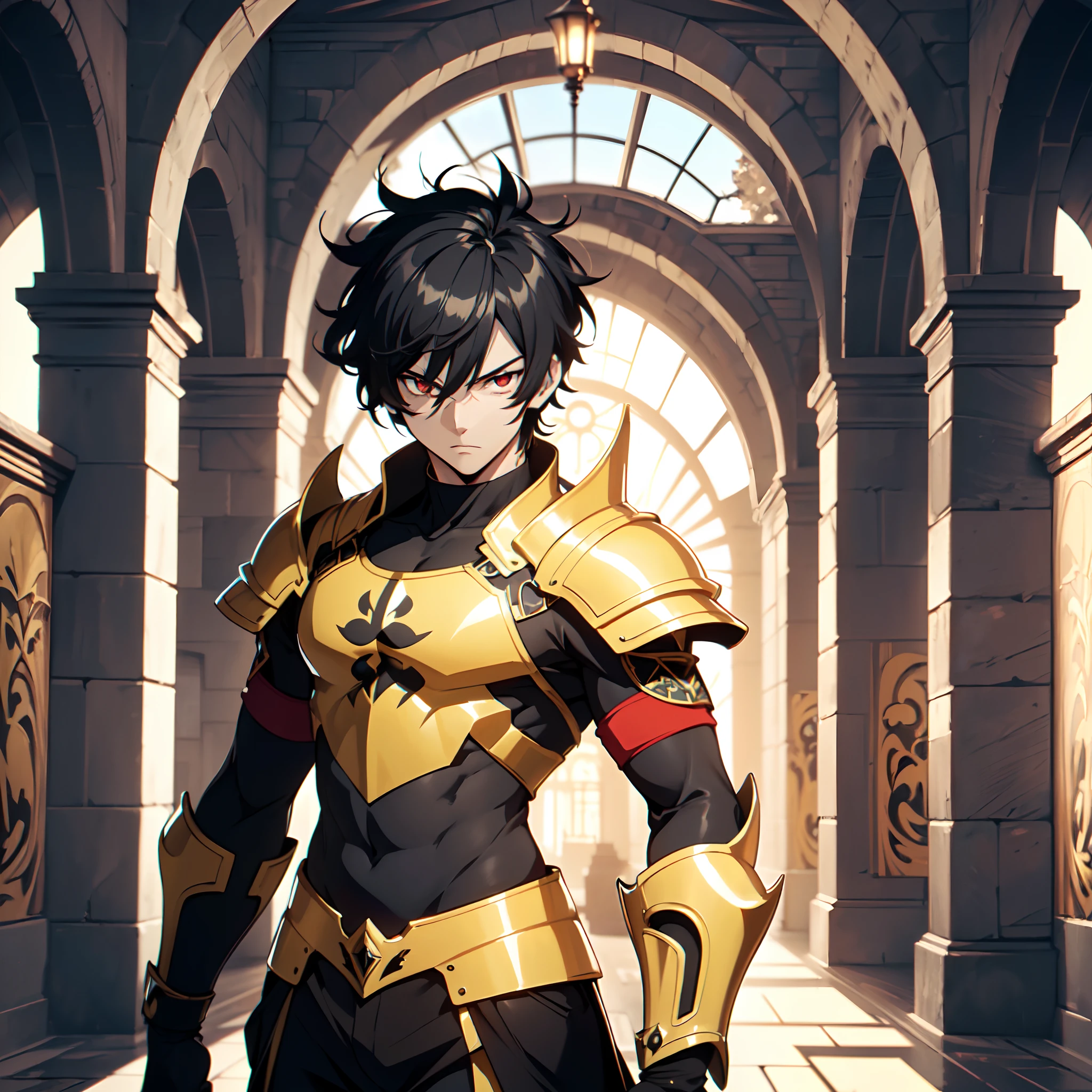 128K Ultra High Definition,
128K Ultra High Quality,
128K Ultra High Resolution,
Best Definition,
Best Quality,
Best Resolution,
Perfectly Detailed,
Perfectly Designed,
Extremely Detailed,
Extremely Designed,
Hyper Detailed,
Hyper Definition,
Hyper Quality,
Hyper Resolution,
Masterpiece,
(((Anime))),
Body Shot,
(((Boy))),
Handsome,
Muscular Body,
(((Black Short Hair))),
(((Red Eyes))),
(((Hyper Detailed & Perfectly Designed With Ultra High Quality Yellow Warlord Armor))),
(((Inside Of Medieval Royal Palace Background Scenery))),