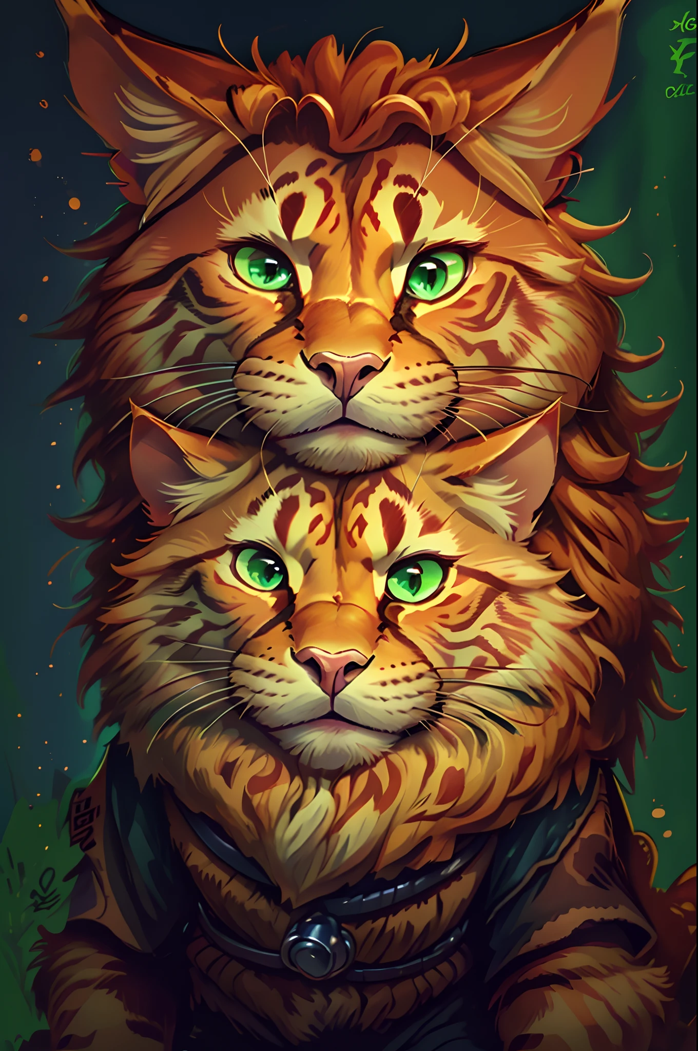 Affiche Disney pixar pour titre « Pumba» Maine coon il est grand brun beige caramel il a les yeux verts