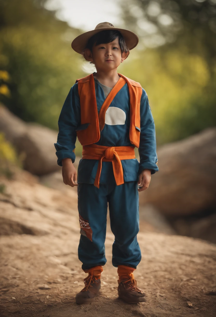 Realistic Goku as a Pokemon Trainer
