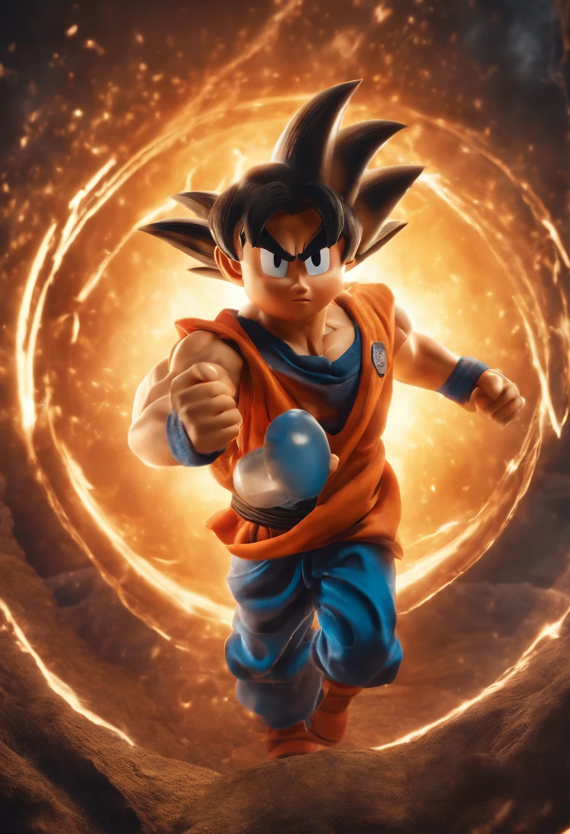 Realistic Goku as a Pokemon Trainer