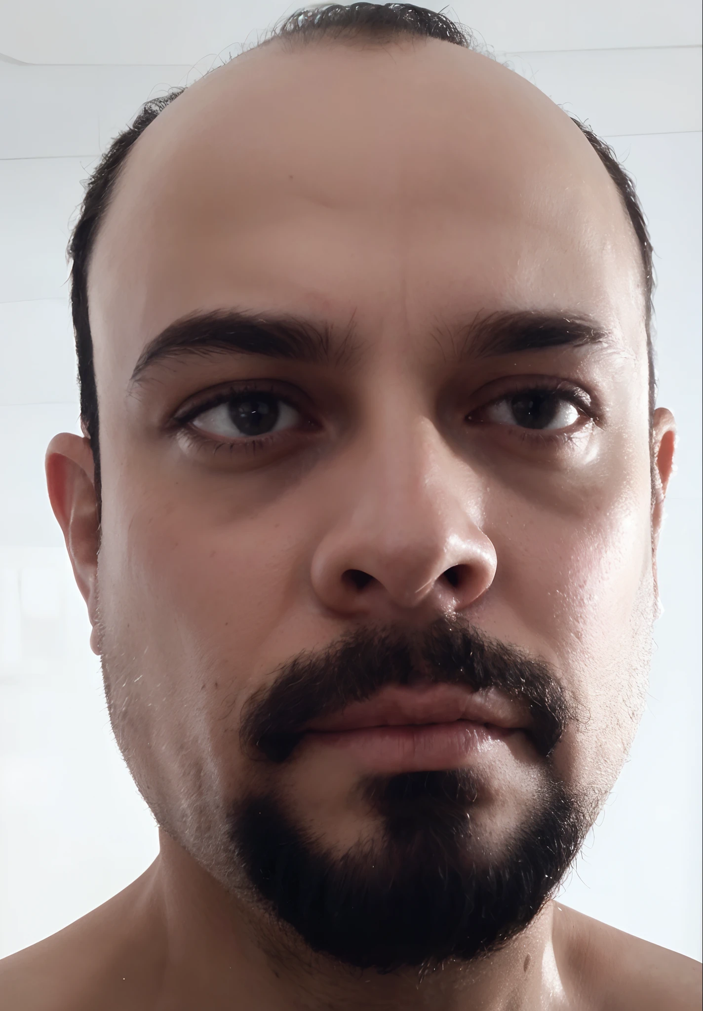 um close up de um bustoo de um homem careca, com barba, Cinematic Bustoo Portrait, escultura realista de 8k bernini, Cinematic bustoo shooting, escultura altamente detalhada, Close-up cinematográfico do bustoo, greco roman statue, Imperador Romano, retrato do bustoo, Iconic character of high detail, bustoo com detalhes intrincados, Arte Zbrush, Bustoo with a beautiful neck, busto.