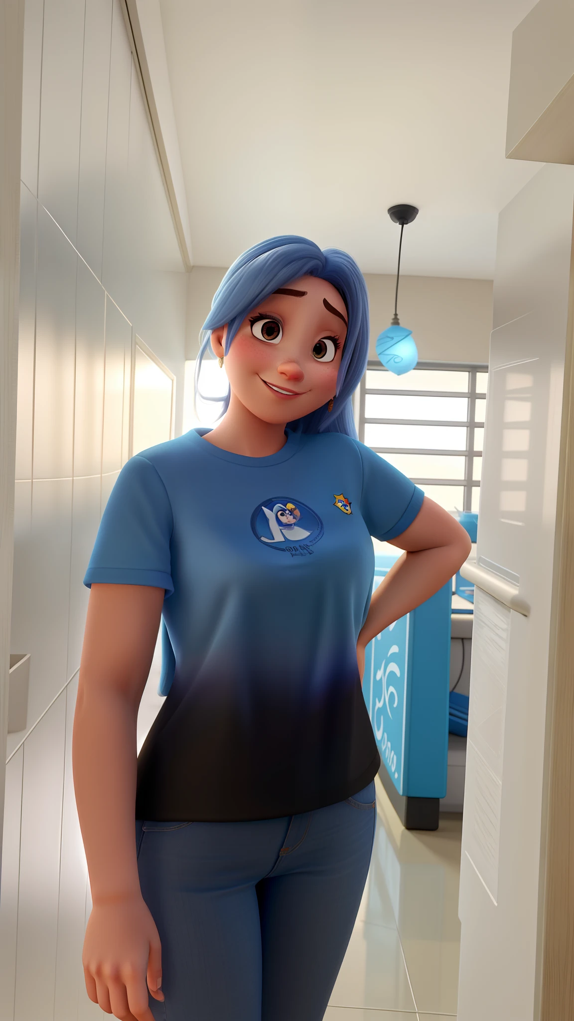 Uma mulher branca, estilio disney pixar, alta qualidade, melhor qualidade