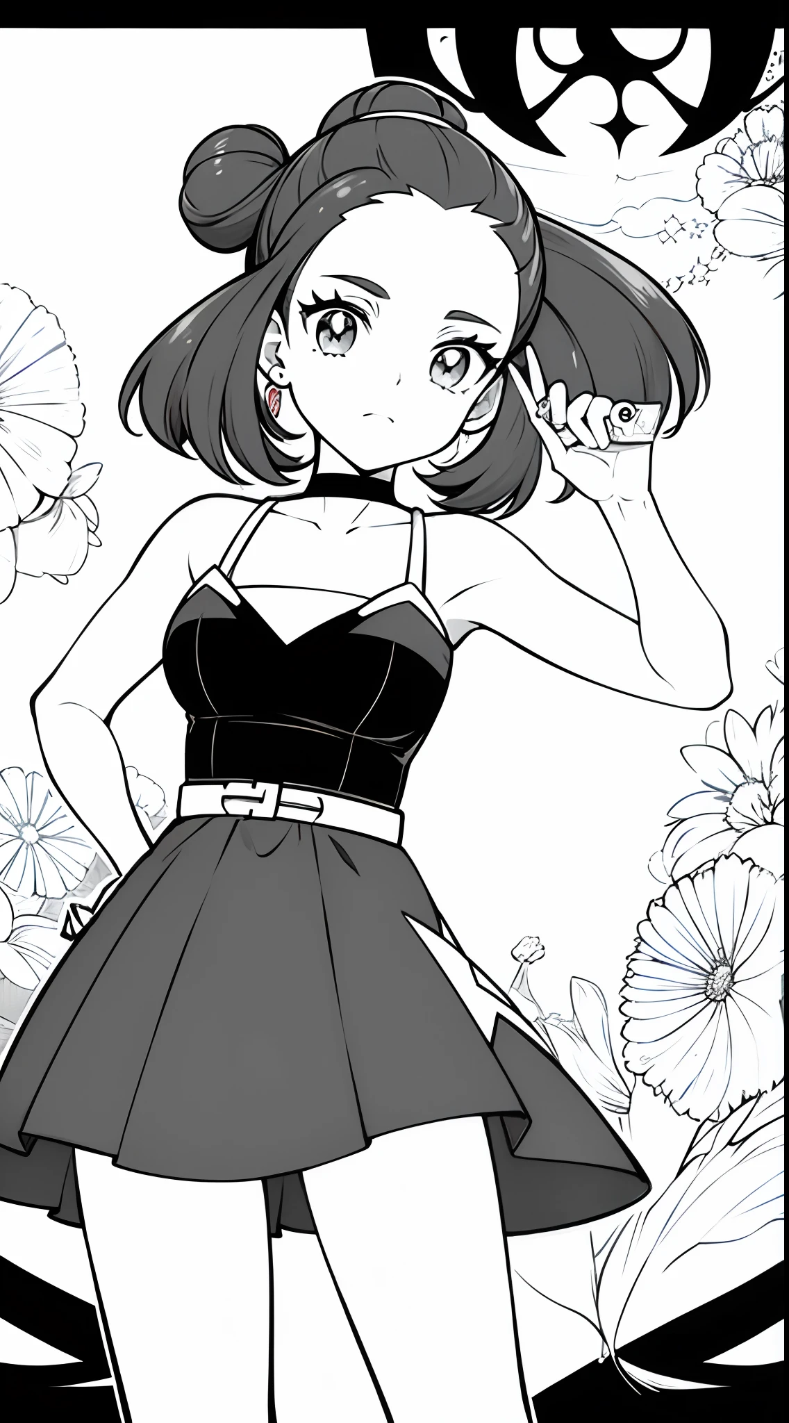 MUJER Y SU POKEMON TOMANDO UN HELADO BLANCO Y NEGRO