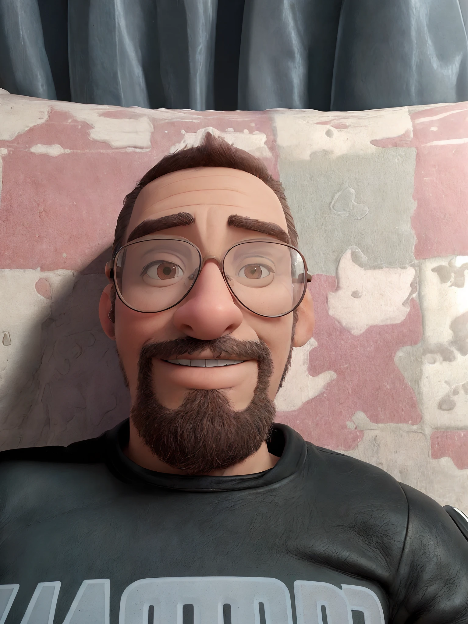 There is a man with glasses on a motorcycle with a leather jacket and ALL star sneakers, with aviator-style glasses and, Relaxando Homem de 40 anos, Fotografia selfie 8k, Homem de 4 0 anos