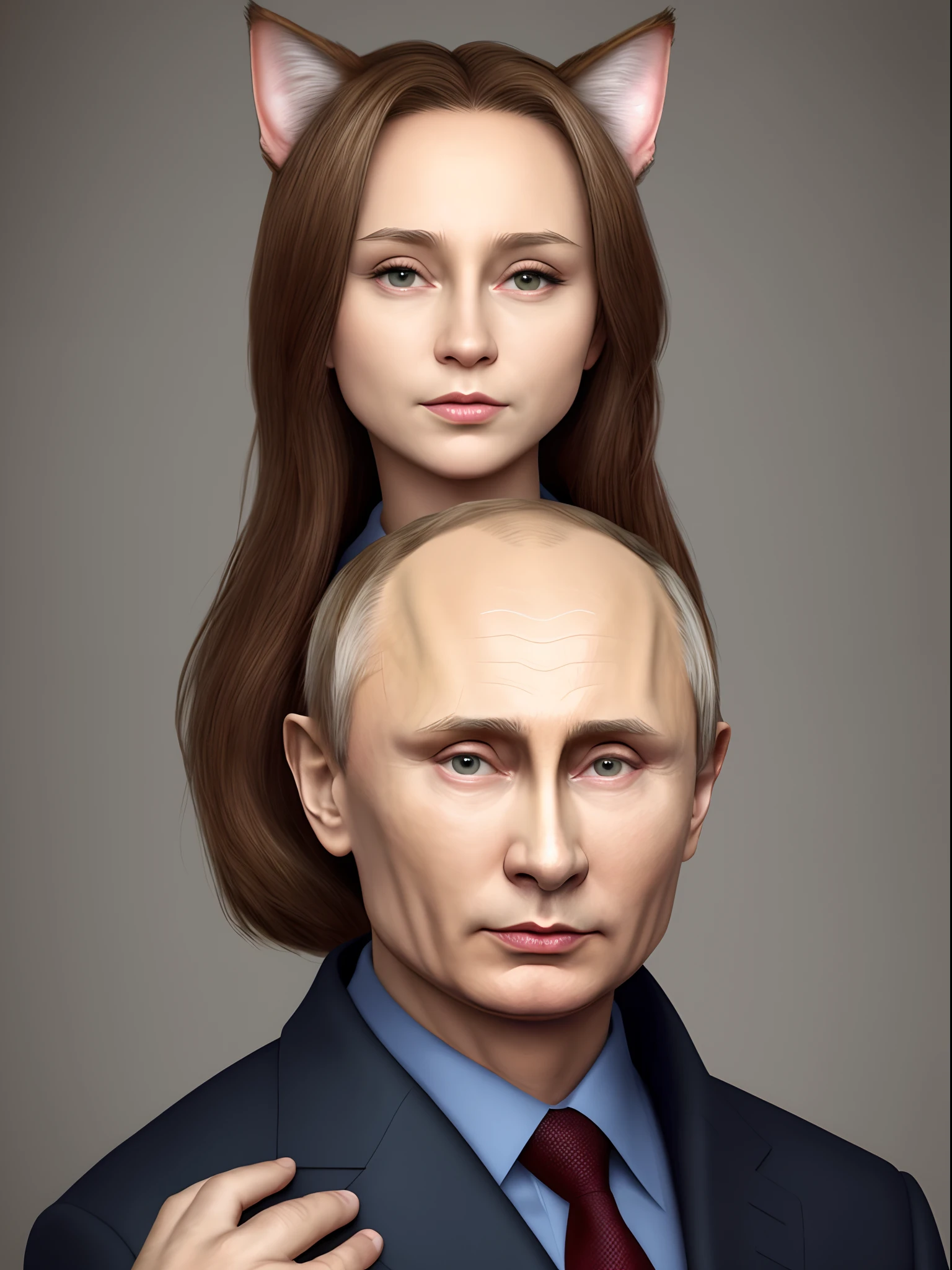 Vladimir Putin as a Catgirl