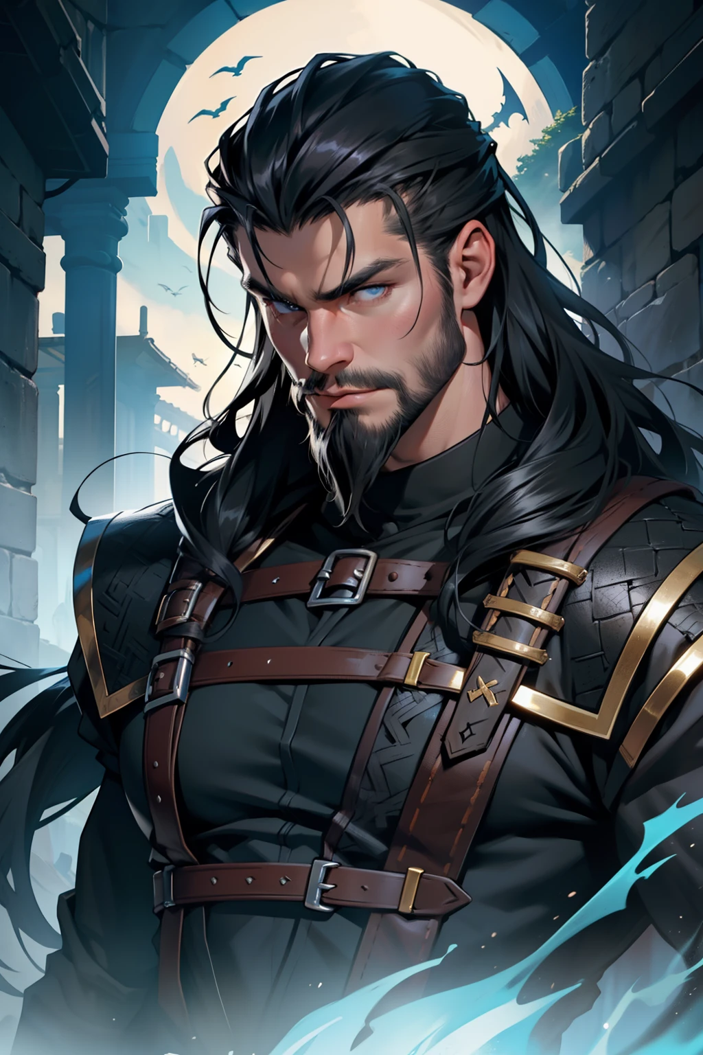 cheveux noirs, Huge black hair, Homme viking, Homme viking utilisant une hache, Viking, Epic fantasy, Oeuvre, cheveux noirs parfaits, magnifiques cheveux noirs