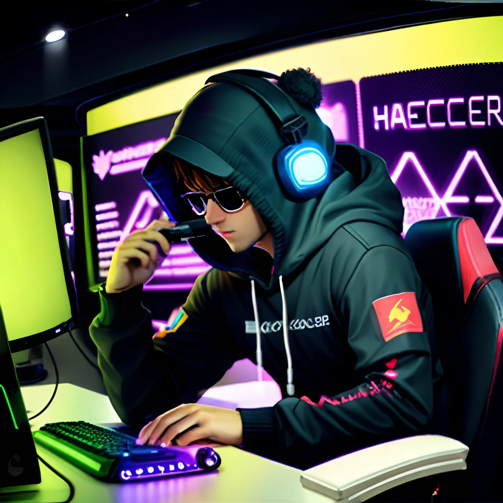 logo, gamer, developper, hacker