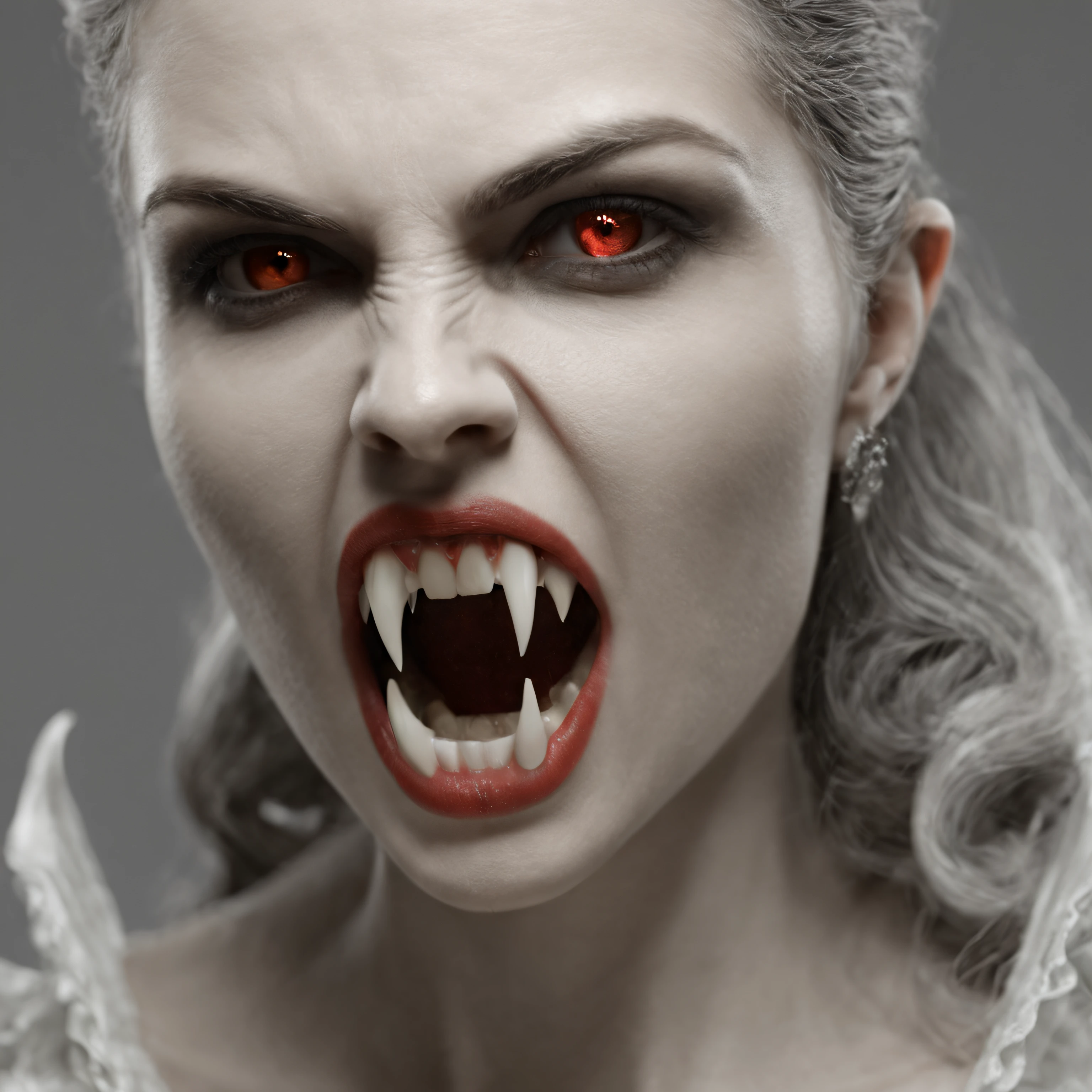 professional 3d model of Diffused Light fill light
 vampire woman with vampire fangs teeth, octane render, highly detailed, volumetric, dramatic lighting