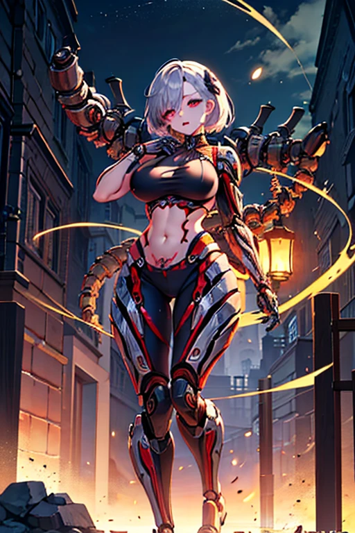 Sporty European Gothic woman, White woman, full bodyesbian, (Biomechanical:1.3), cable wires, Implants, wet bare skin, Exposed abs, Masterpiece, (Dark: 1.3), Darkness, Low light, Night, Cinematic lighting, Black line, Highest quality, Sexy woman, (Haight teak cyborg:1.2), (Huge, Lively and delicate breasts), Feminine, Symmetrical, Highly detailed, gigapixel, coalescence, (Sharp body), Detailed body, on focus, Gorgeous face, (Dark eye makeup), (in black lipstick), Tattoos,(Simon Bisley), (In 2000.D.), (ABC Warriors), (Joe pineapple), Ridge, Grim, Grimdak., Detailed digital anime art, Full body detail 4K,Dreamlike,and its detailed completeness .