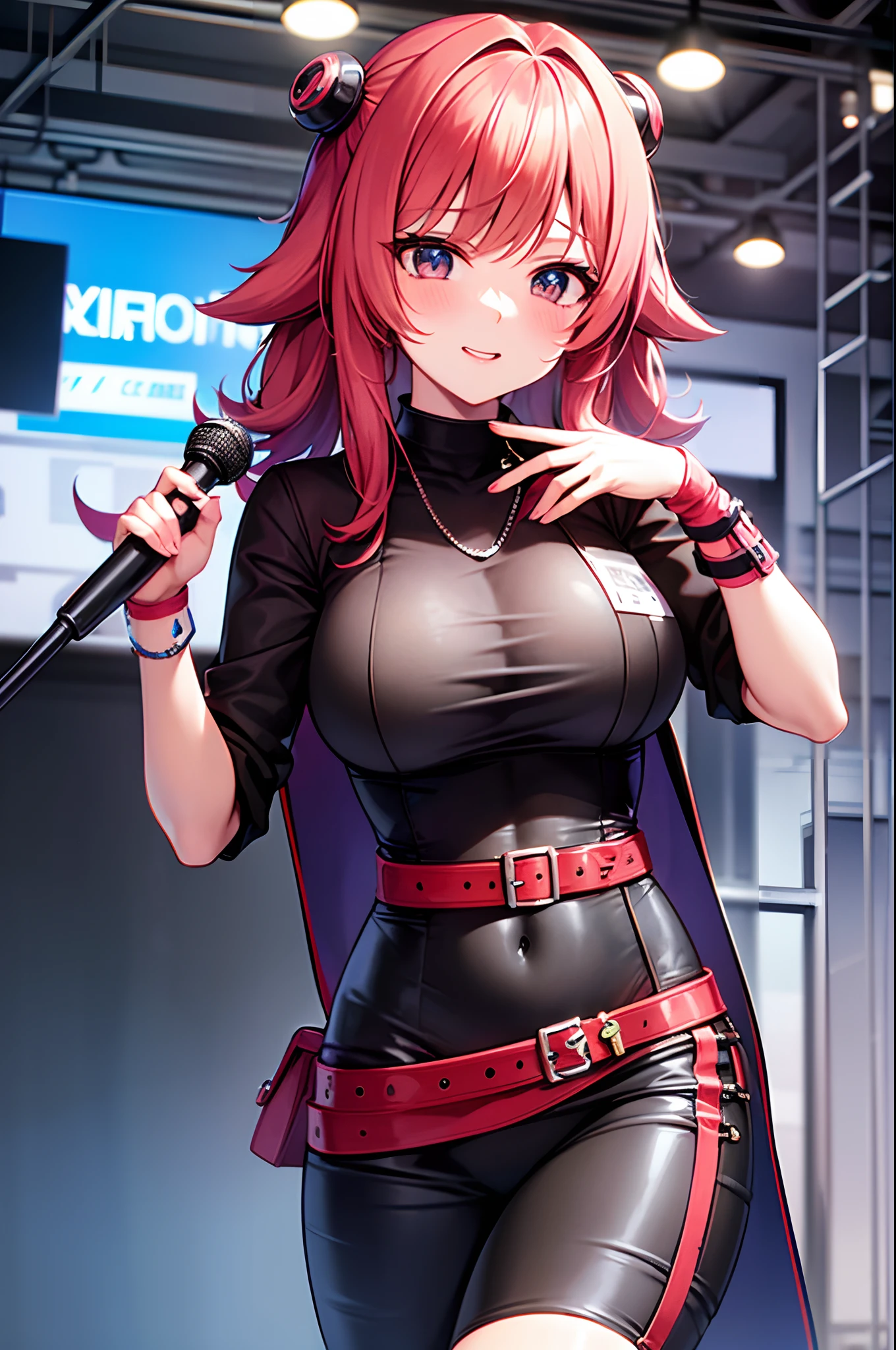 cyberpunk girl kawaii idol concert