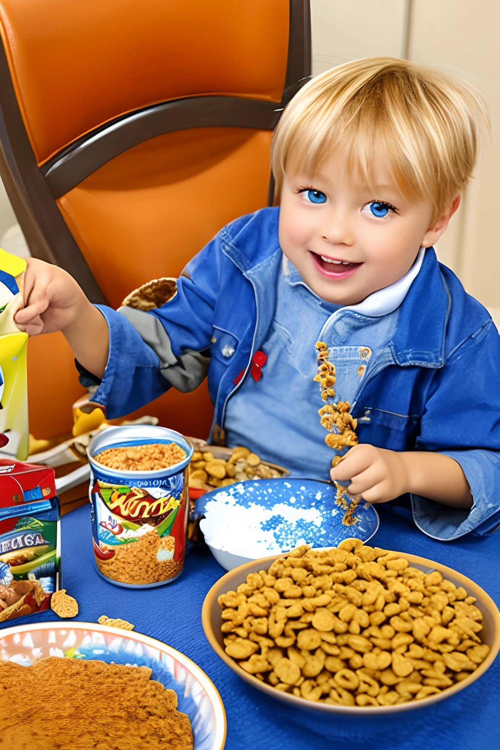 Elly from xenogears eating cereals