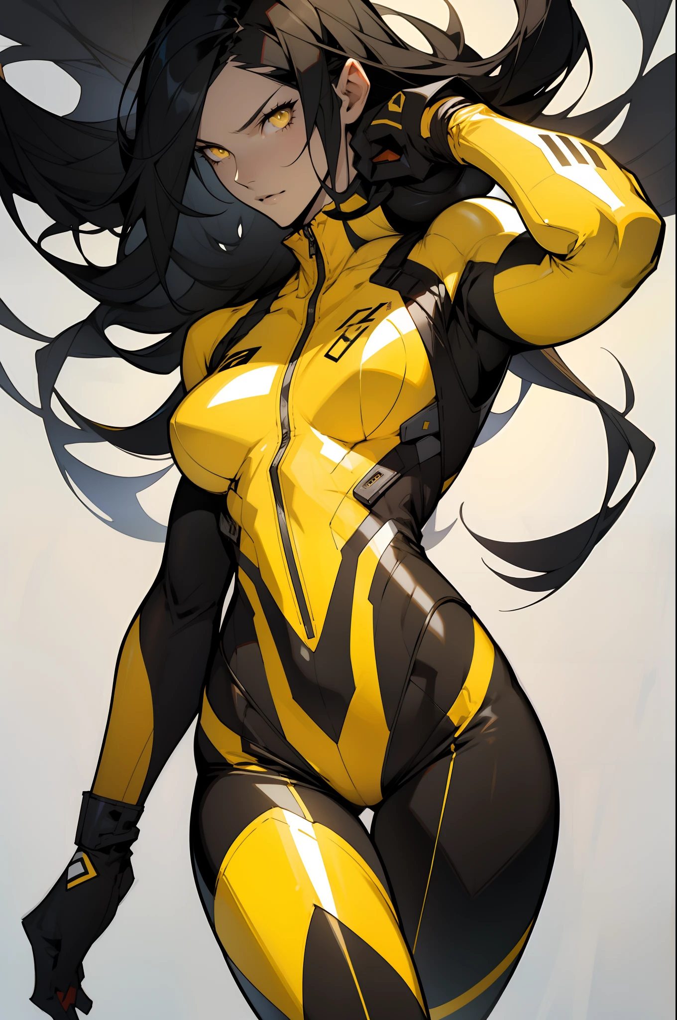 Create a 20-year-old male hero,ele tem uma pele negra, de dreads longos,ele usa um bodysuit preto e dourado,ele tem o poder da eletrocinese que emerge em seu corpo,ele tem um corpo bonito e musculoso,tem um rosto bonito e perfeito,tem olhos cinza, alta qualidade, dinamic angle, urban backdrop