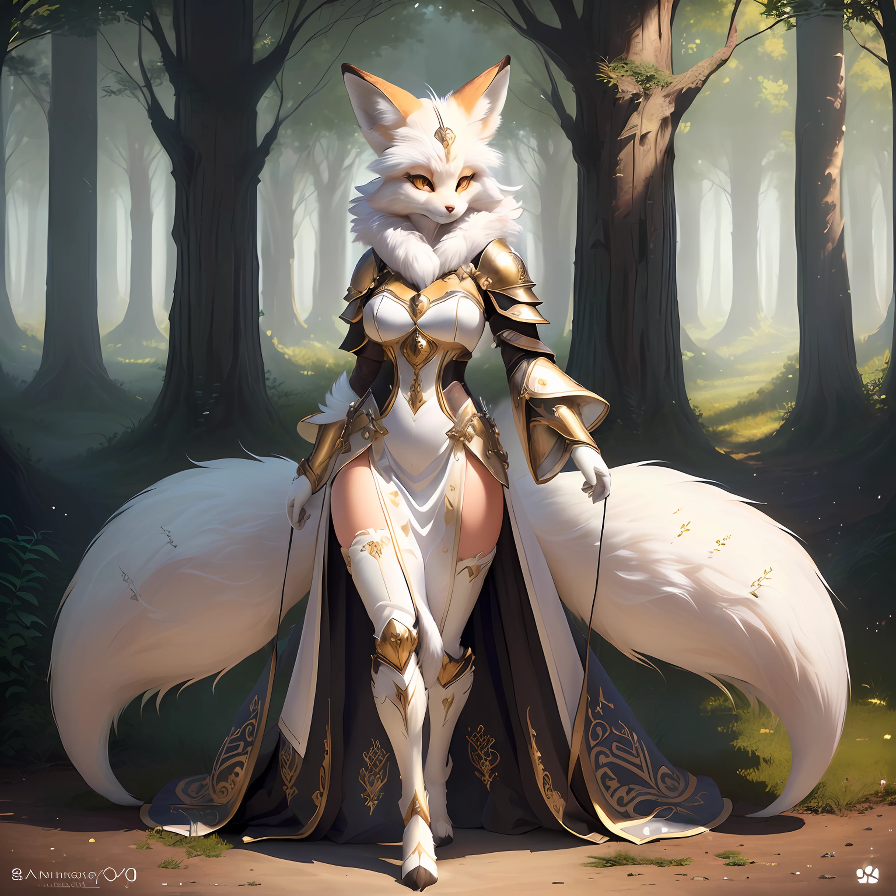 There was a woman sitting on the ground,Next to it is a furry animal, female anthropomorphic wolf, kitsune inspired armor, furry fantasy art, very very beautiful furry art, anatomically correct vulpine, female fursona, Female fox, anthro art, furry wolf, a beautiful fox lady, Holo is a wolf girl, commission for high resolution