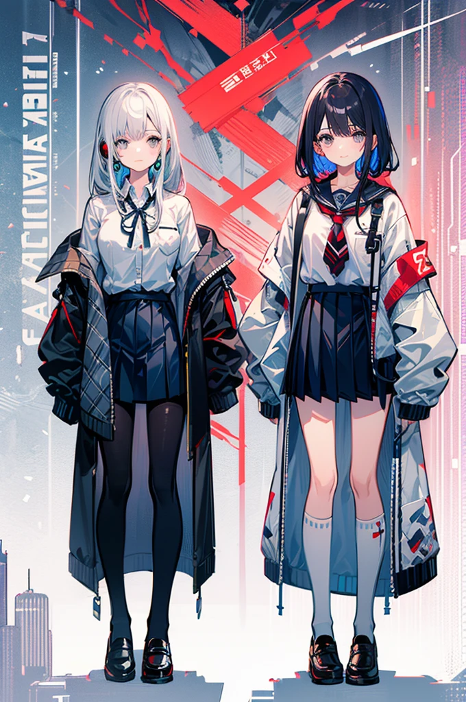 (Top quality illustrations:1.3)、(Cute little girl s:1.0)、(女の子1人:1.0)、(Short black hair:1.0)、(School Uniforms:1.0)、(full body Esbian:1.0)、(ultra-detailliert) 、17 age、If you have headphones、Jumping