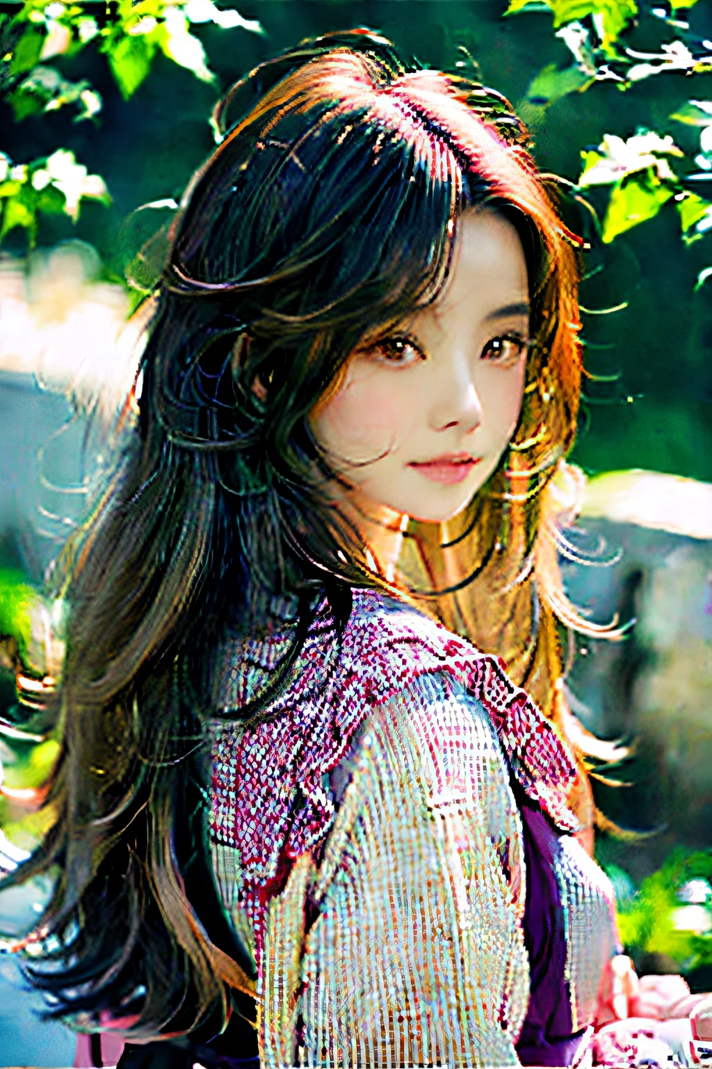 1girll,long whitr hair,arma,4K Ultra HD, 超高分辨率, (Photorealistic: 1.4), Best quality,Masterpiece,(pastel colour:1.2)