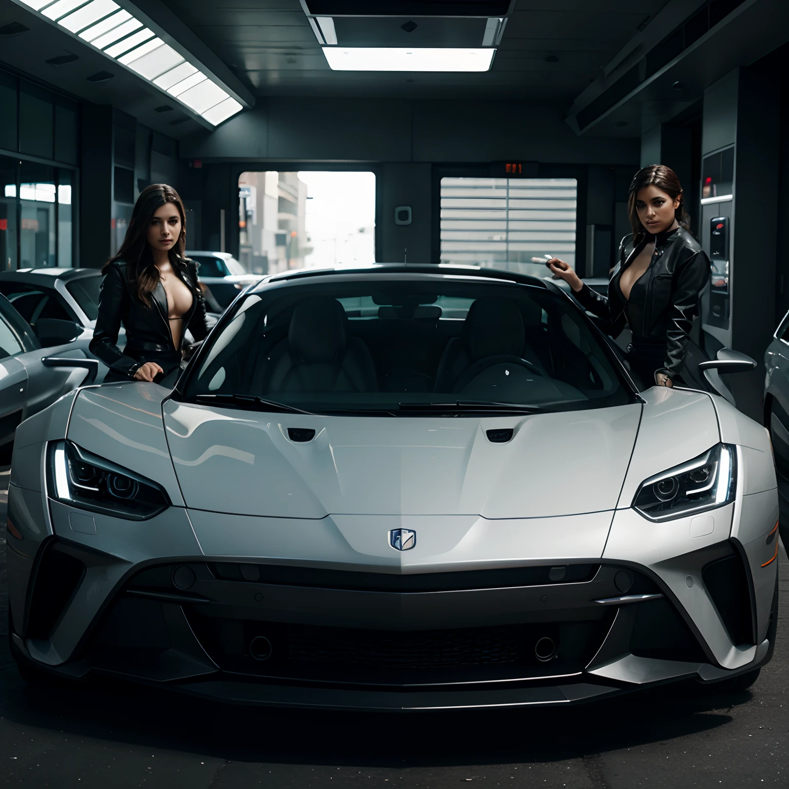 Realistic futuristic car potrait