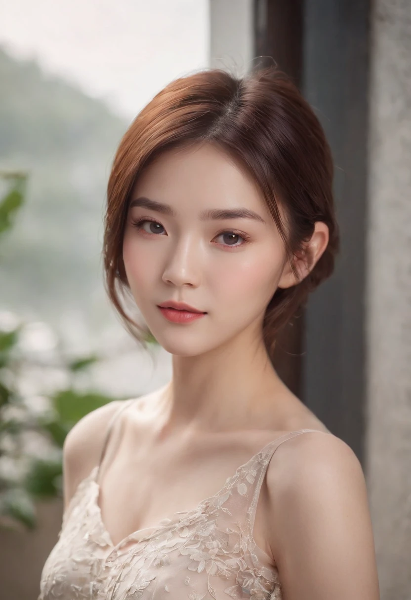 best quality, masterpiece, ultra high res, (photorealistic:1.4),(portrait), (a beautiful ballerina ), upper body, shiny skin, ultra-detailed face,