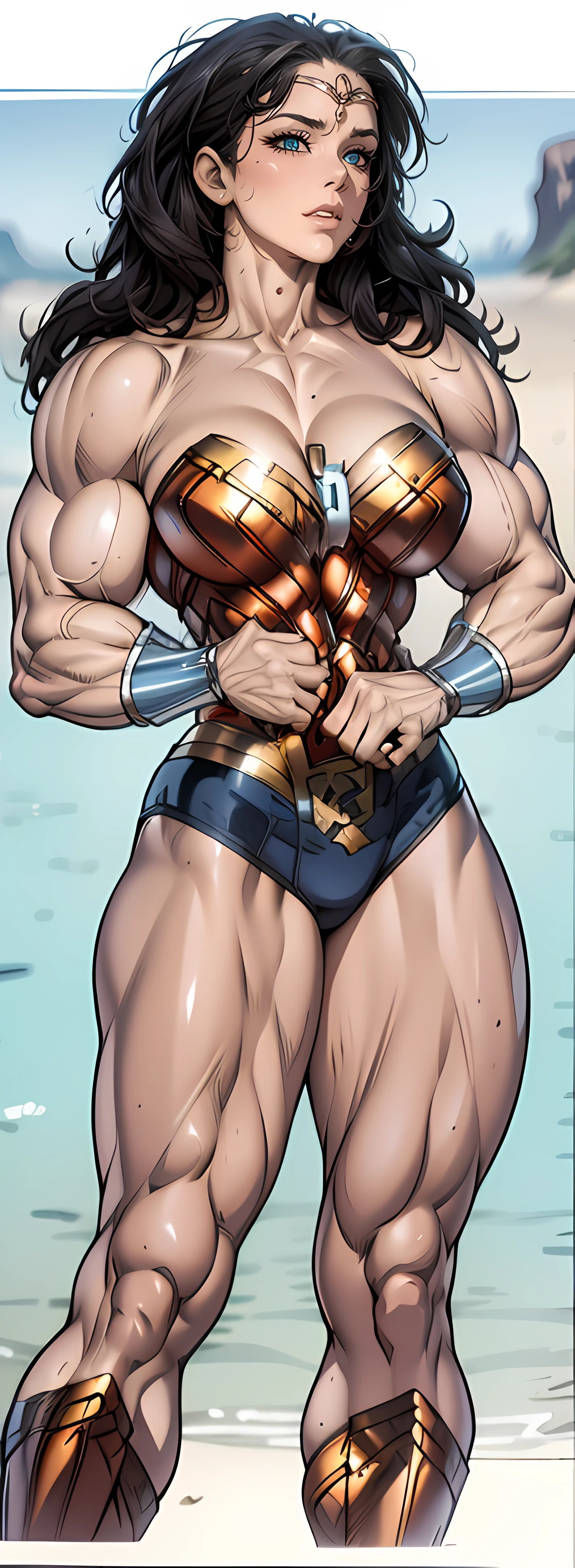 Asgard, Valkyries, mulher cavaleiro, Anatomia correta,epic fantasy digital art,tmasterpiece,8k,high-definition resolution,desenho detalhado,Qulidade Superior,, Epic composition, (((((huge muscles)))))