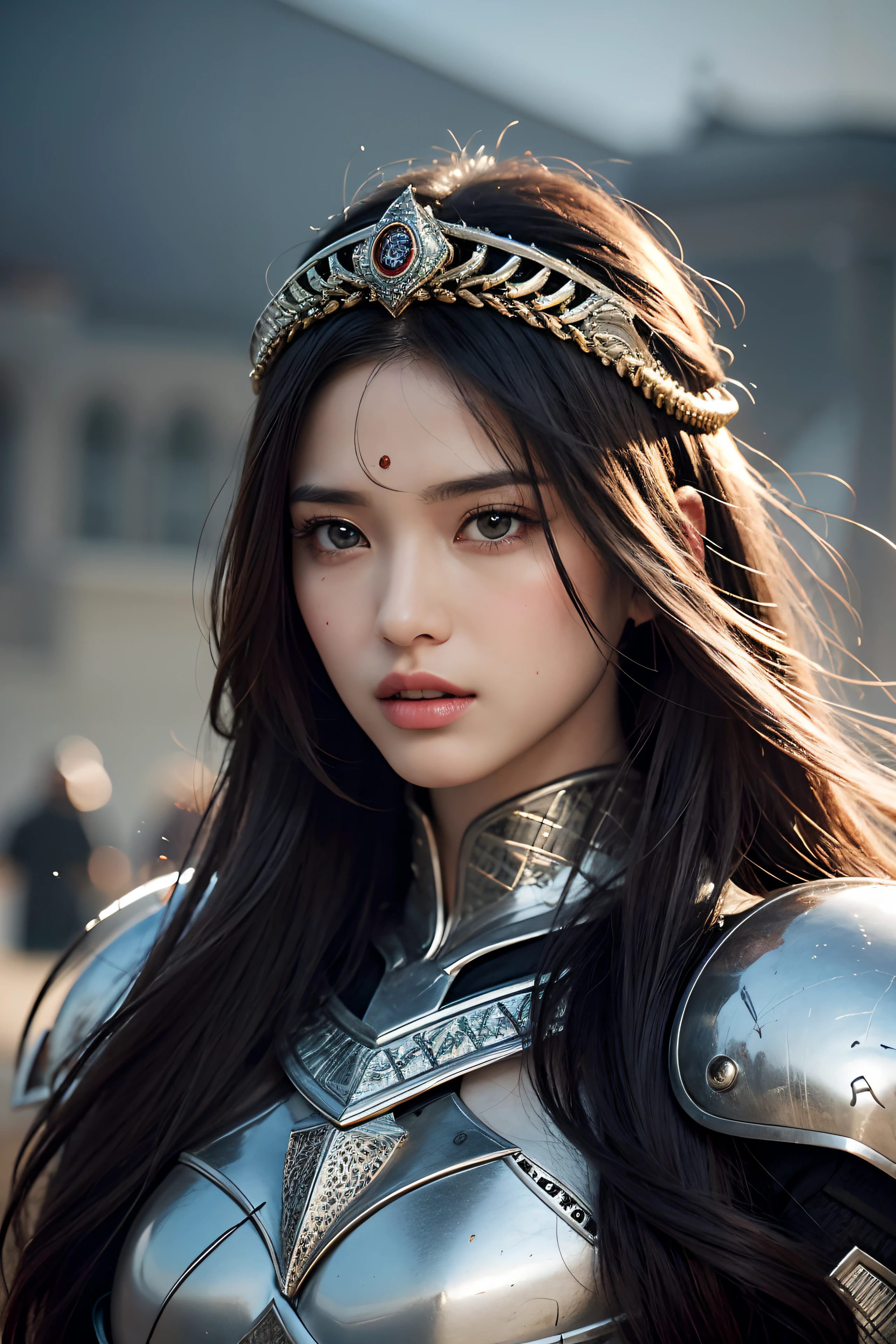 model shoot, (1 man 30 years old), Islamic warrior, hyper realistic, super detailed, Dynamic shot, masterpiece, scene sharp détails, perfect eyes, perfect hands, fierce leader, battle field, headpiece, wavy messy medium length hair