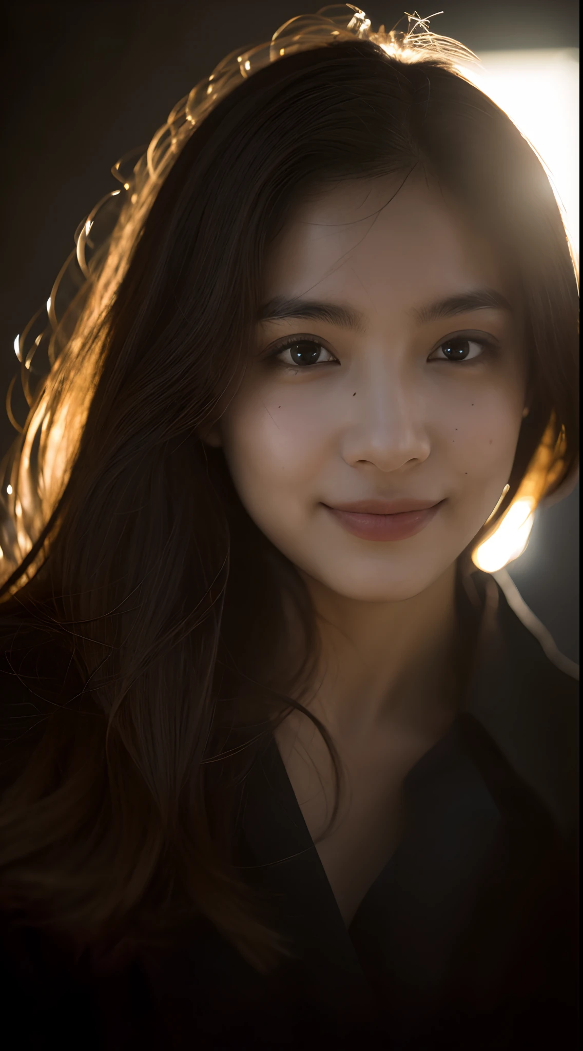 10, master-piece, RAW photo, bestquality, photorealistic portrait, extremely detailed cg unity 8k wallpaper, Depth of Field, cinematic light, lens flare, ray tracing, (Very beautiful face..... , beautiful lips, beautidul eyes), Complex face details, ((ultra-detailed skin)) 1girls, In the dark, Deep Shadows, A Beautiful Girl, (The body is very slender...... :1.3), ((looking at the audience)),(big smile:1.3), Clear eyes, Front Shot, (pale skin), (Look very far ahead......, (upper body shot), (Brown cooked for the audience......:1.3), Very thin, mediuml breasts, thick thighs, Sphincter stockings, city scape,(evening dress, ), (Random environment,nighttime,), (environment,In Bangkok, thailand)