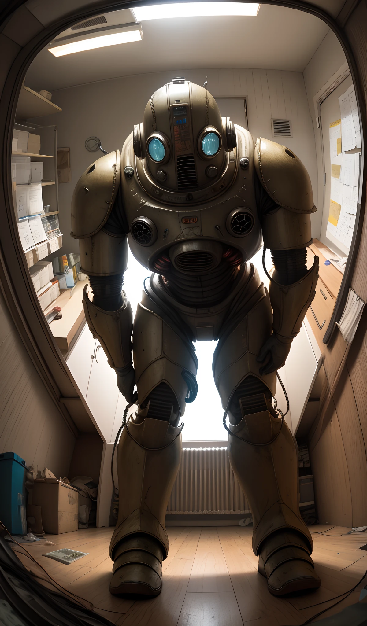 fallout power armor money spread fisheye lens